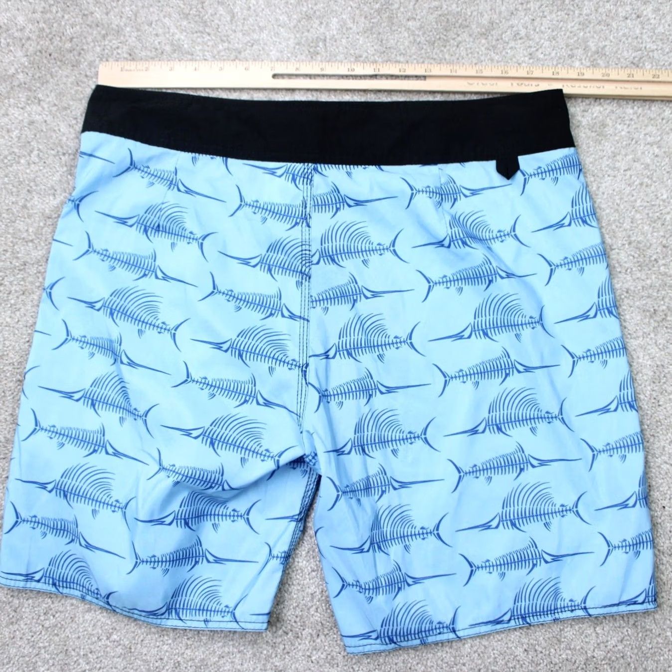 Vintage Tormenter Board Shorts Mens 36 Blue Hybrid Fish Skeleton Cargo Poly Swim Trunks Size US 36 / EU 52 - 6 Thumbnail