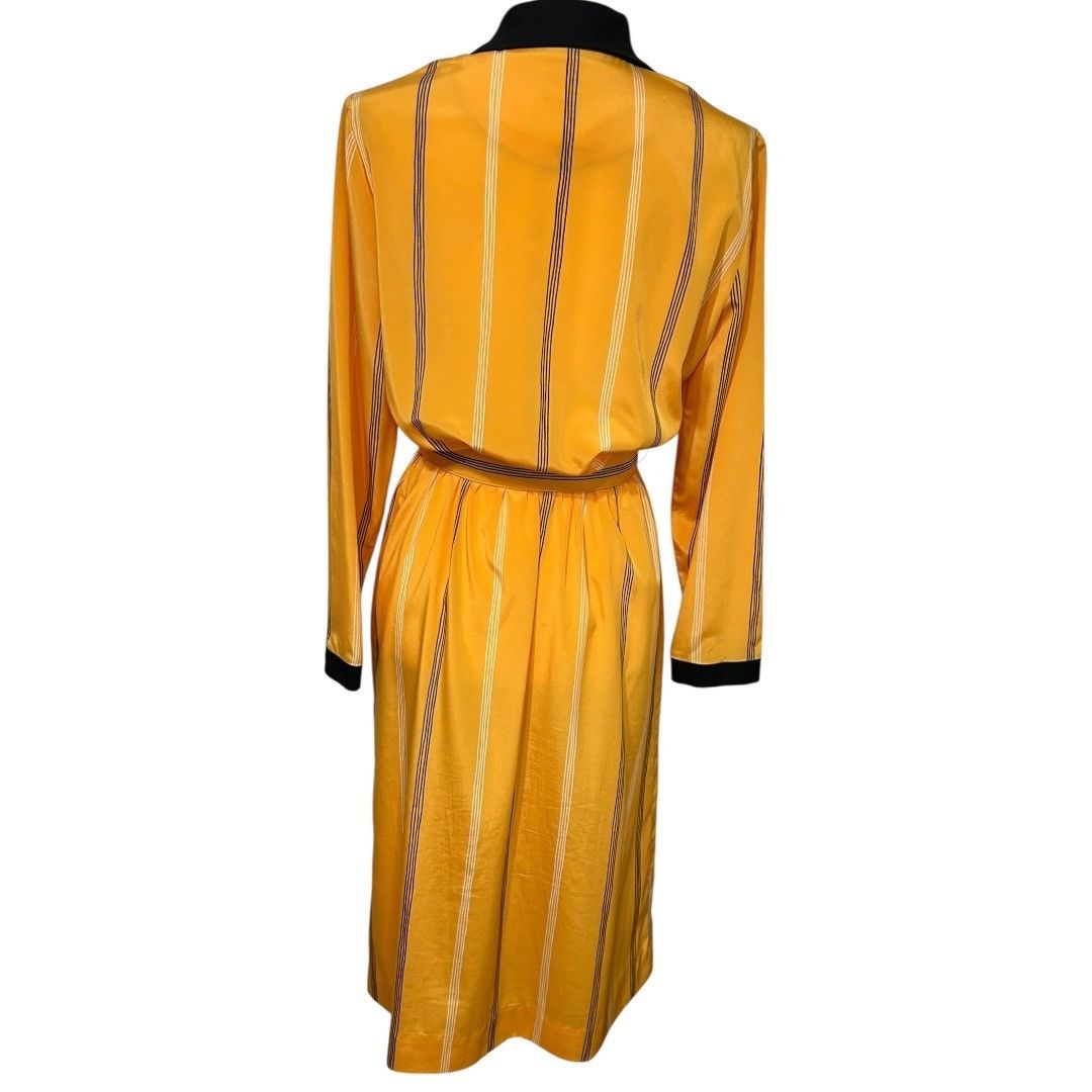 Other Vintage Herman Marcus Yellow Striped Long-Sleeve Dress & Bel Size M / US 6-8 / IT 42-44 - 2 Thumbnail