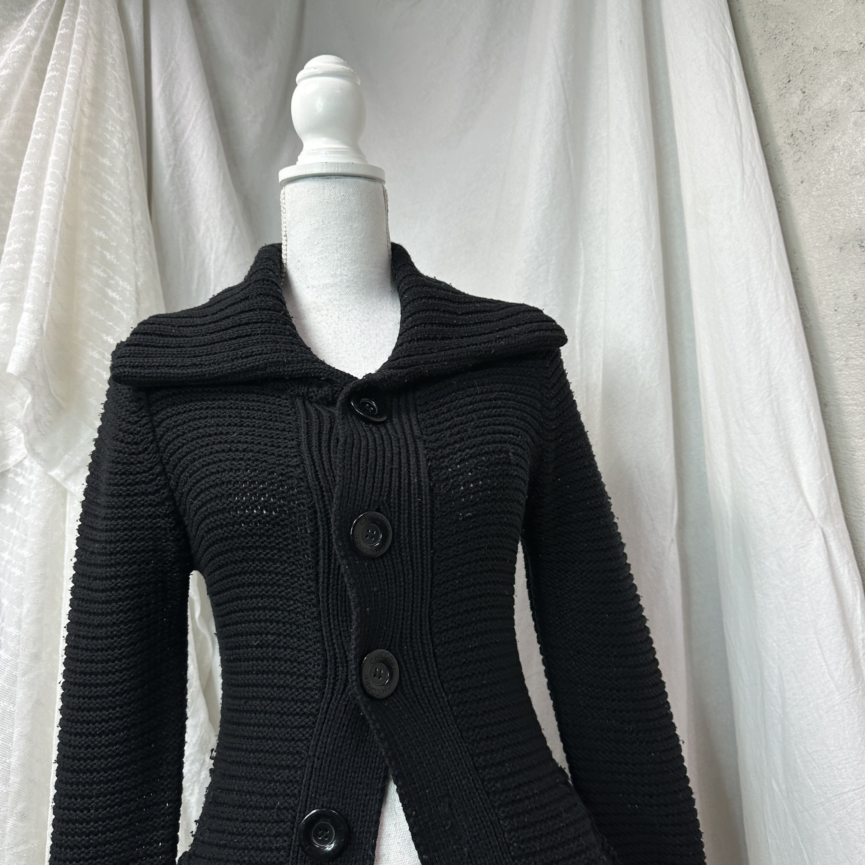 Vintage Vintage Big Collar Butonned Knitted Dress / Cardigan Y2K Size S / US 4 / IT 40 - 2 Thumbnail