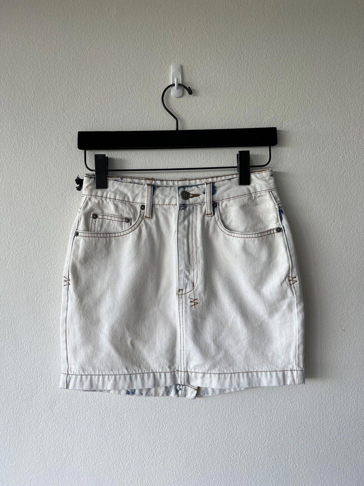 Ksubi new Ksubi denim skirt 26 small 8 super x mini xstatic white Size 42" / US 20 - 1 Thumbnail