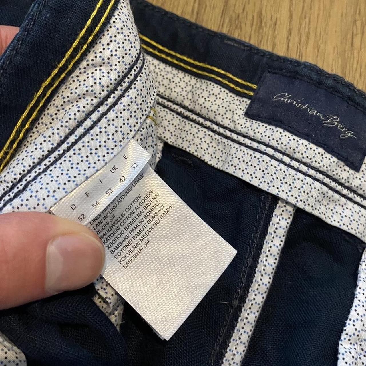 Other Christian Berg Navy blue cotton trousers Size US 32 / EU 48 - 3 Thumbnail