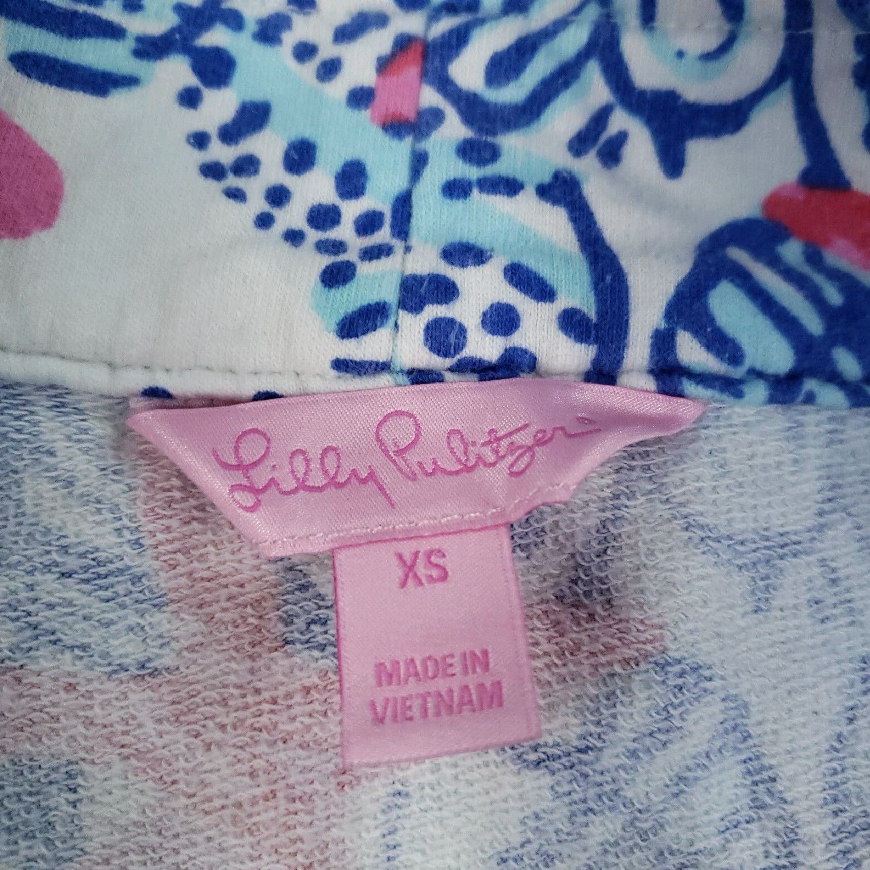 Lilly Pulitzer Lilly Pulitzer Sweatshirt Womens XS Blue Geometric Pullover Half Zip Long Sleeve Size XS / US 0-2 / IT 36-38 - 5 Thumbnail