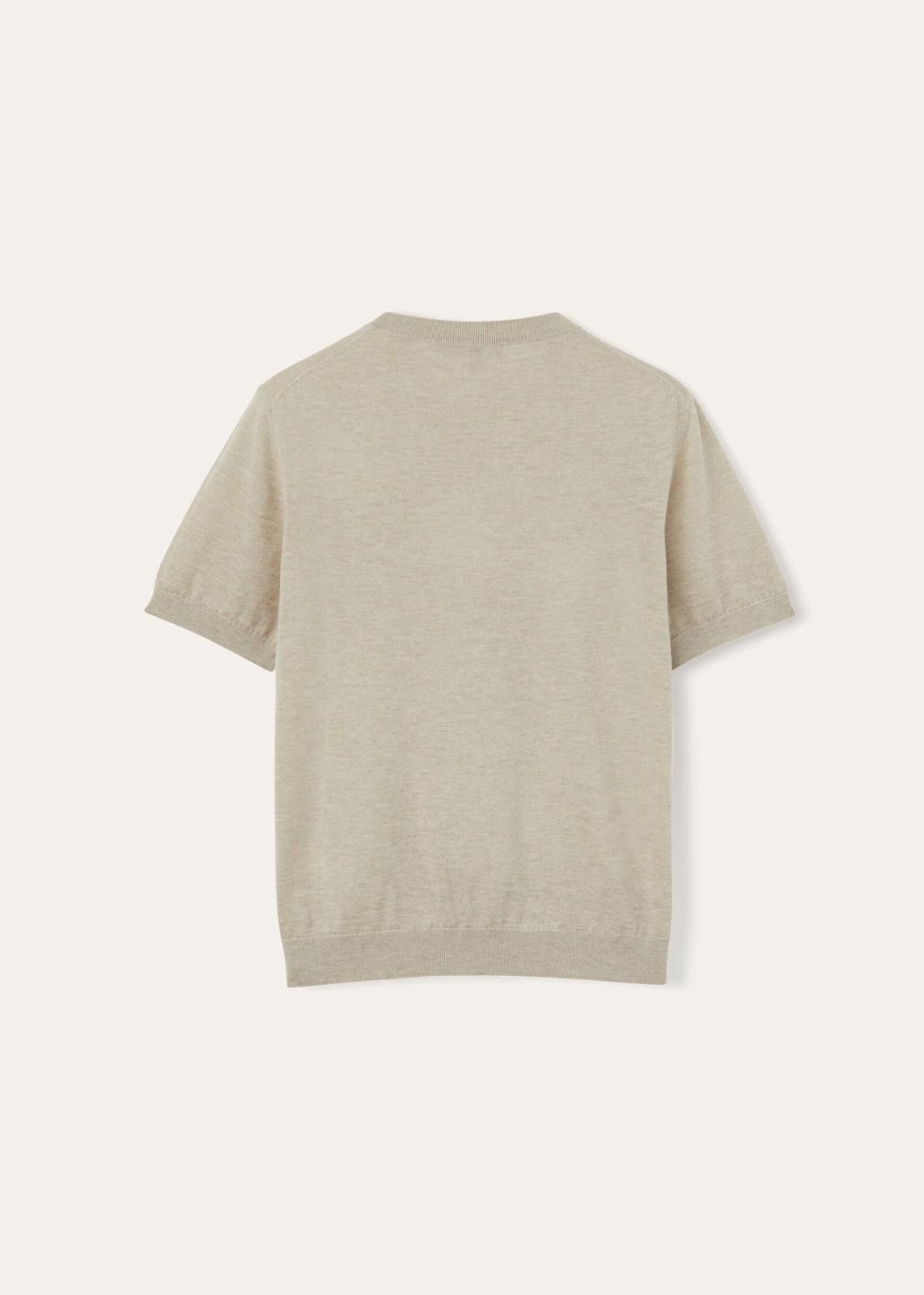 Loro Piana o1srvl11e0125 Piuma Crewneck T-Shirt in Beige Size S / US 4 / IT 40 - 2 Thumbnail