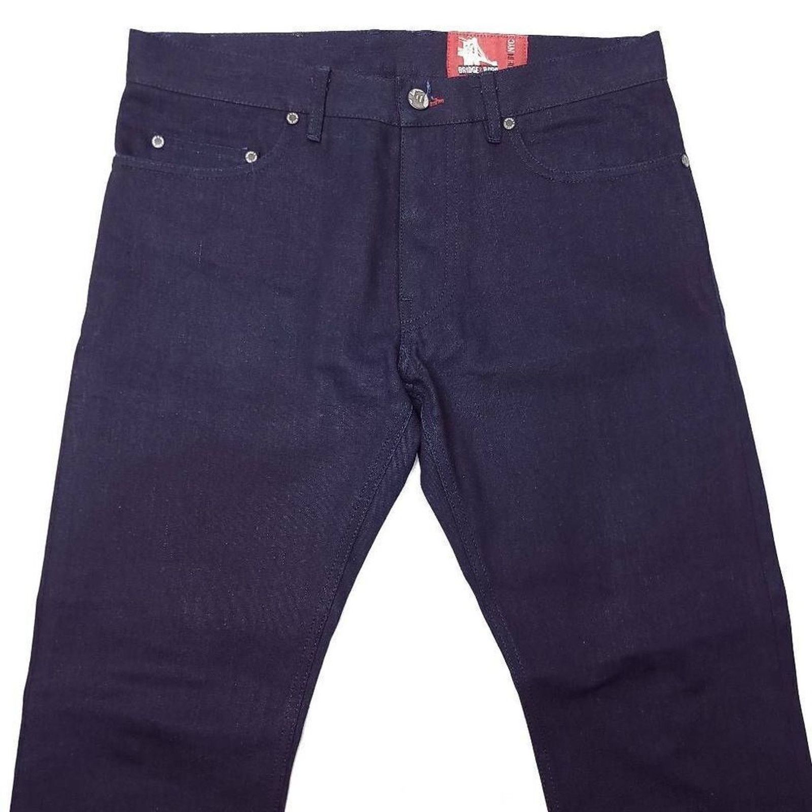 The Unbranded Brand Bridge & Boro Selvage Jeans Mens 31x29 Dark Blue USA Made Size US 31 - 2 Thumbnail