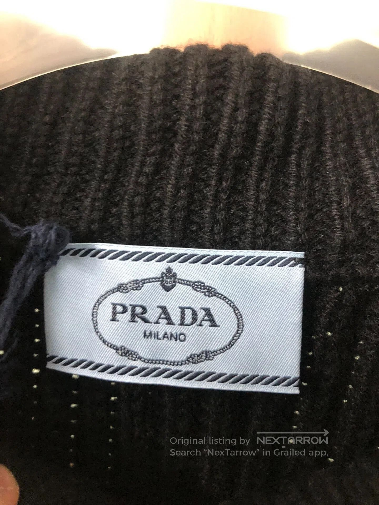 Prada Black Knitted Prada Sweater with Stripes. Size US S / EU 44-46 / 1 - 7 Thumbnail