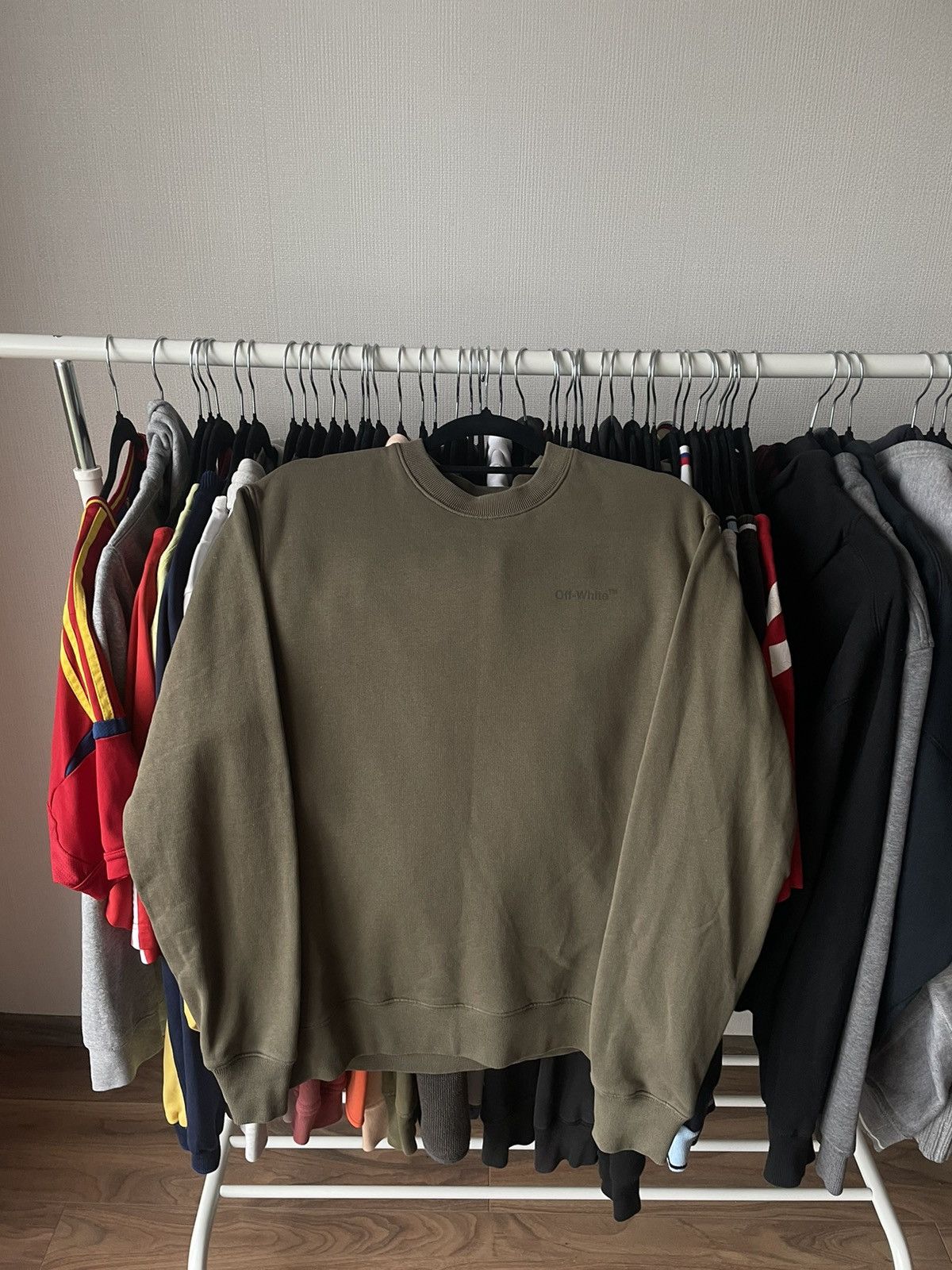 Off-White Dark Green Crewneck by Off-White Size US M / EU 48-50 / 2 - 1 Thumbnail