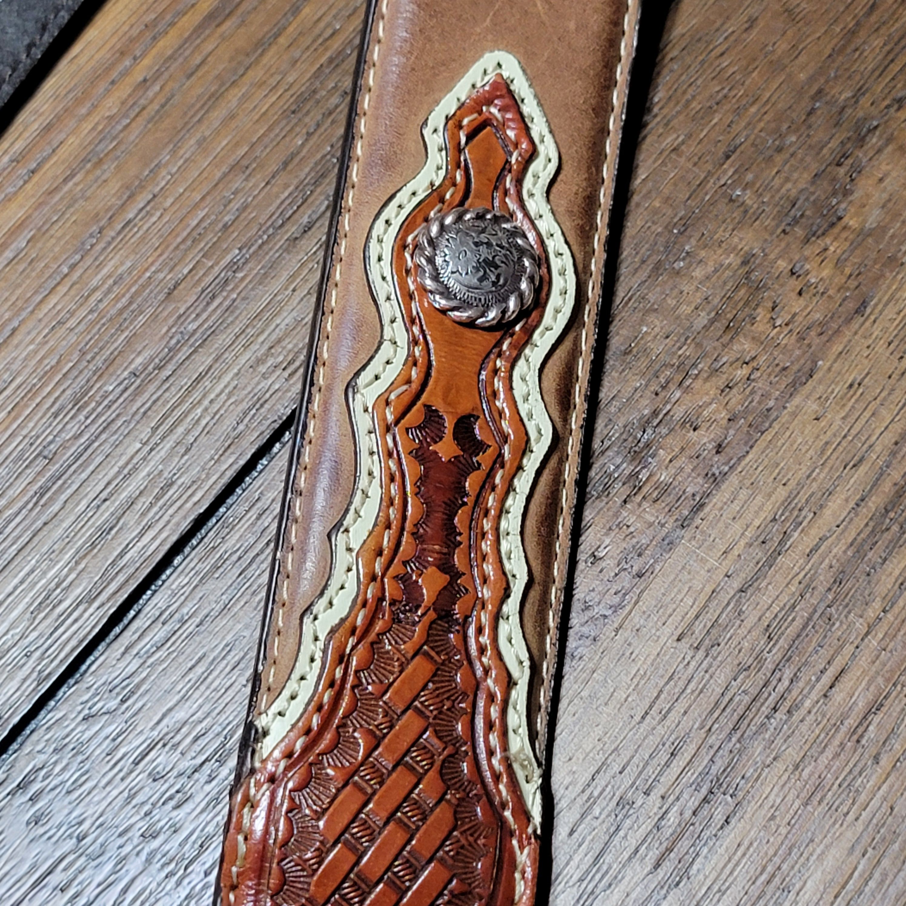Larry Mahan Larry Mahan Ladies Genuine Leather Western Belt - 38 Size ONE SIZE - 3 Thumbnail