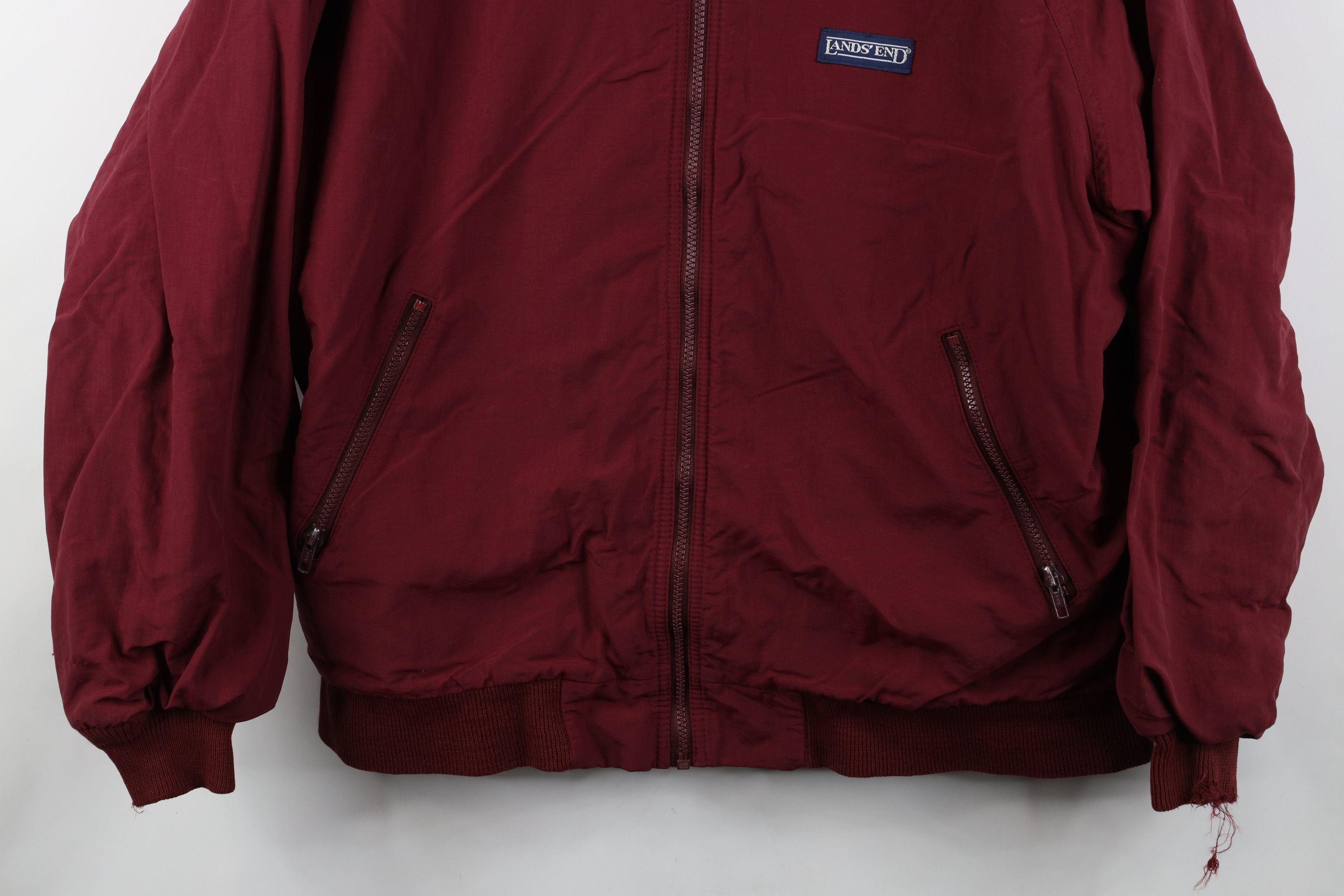 Lands' End Vintage 90s Lands End Fleece Lined Squall Bomber Jacket USA Size US XL / EU 56 / 4 - 3 Thumbnail