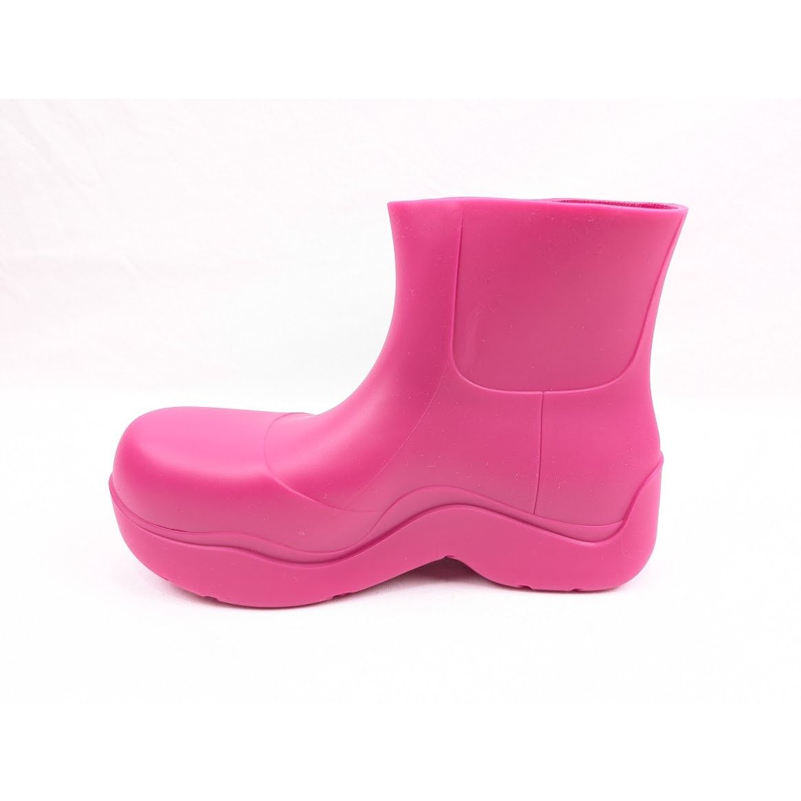 Bottega Veneta o1rshd1 Women's Matt Rubber Puddle Boots in Hollyhock Size US 9 / IT 39 - 8 Thumbnail