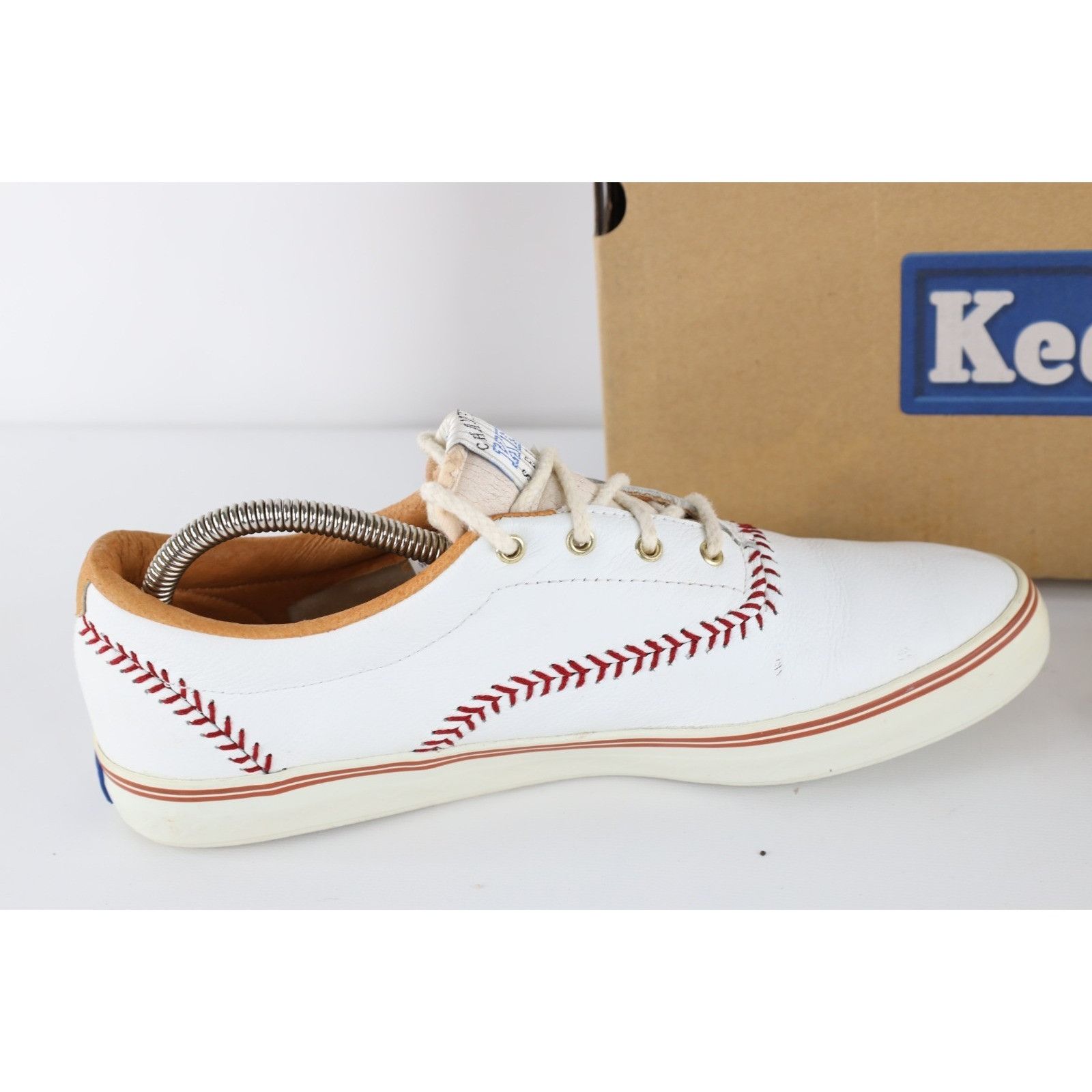 Keds Vintage 90s Keds Distressed Leather Baseball Sneakers Shoes Size US 10 / IT 40 - 8 Thumbnail