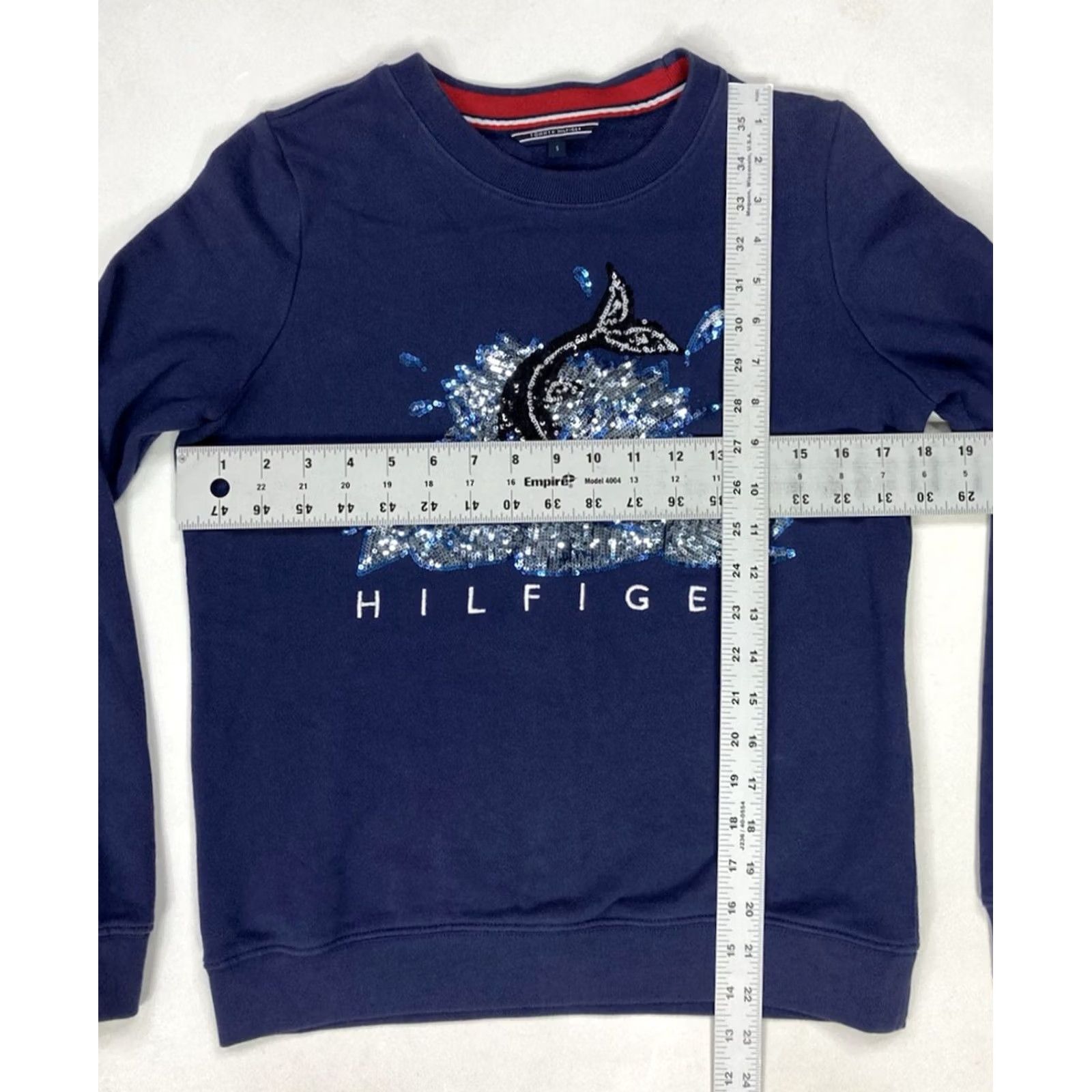 Tommy Hilfiger VINTAGE Tommy Hilfiger Bling Fish Water Crewneck Sweatshirt Women Small Blue Size S / US 4 / IT 40 - 6 Thumbnail