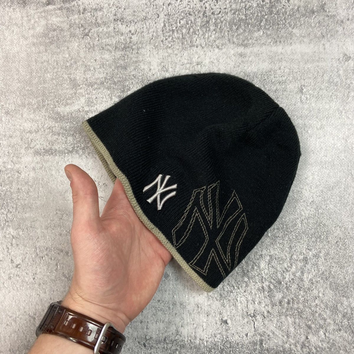 Vintage 90s HYPE VINTAGE New York Yankees Beanie Logo Hat