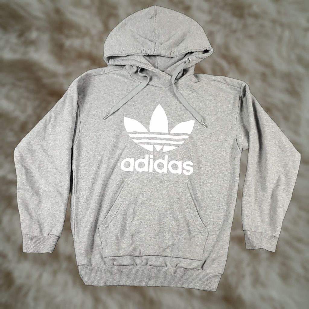 Adidas Adidas Hoodie Women XS Gray Logo Pullover Sweatshirt Hooded Regular Size XS / US 0-2 / IT 36-38 - 1 Thumbnail