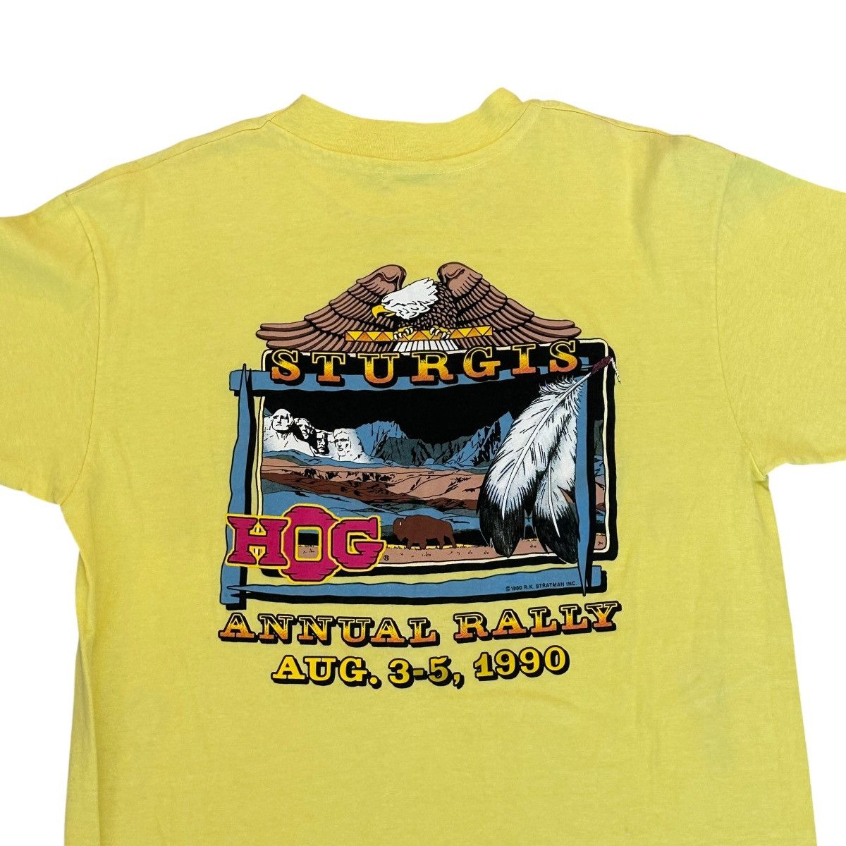 Hanes Vintage 1990 Sturgis 50th Anniversary Hog rally shirt size L Size US L / EU 52-54 / 3 - 4 Thumbnail
