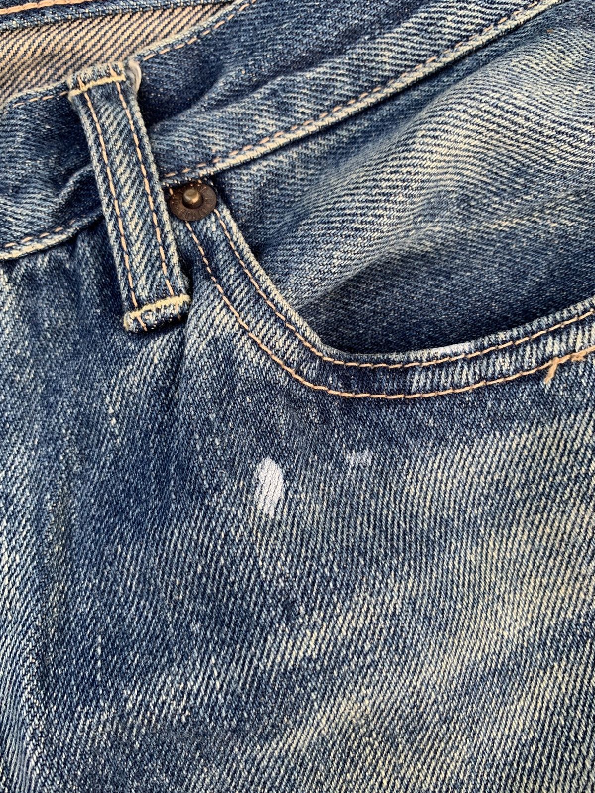 OMNIGOD VINTAGE OMNIGOD 5009 SELVEDGE JAPANESE DISTRESSED DENIM Size US 33 - 24 Thumbnail