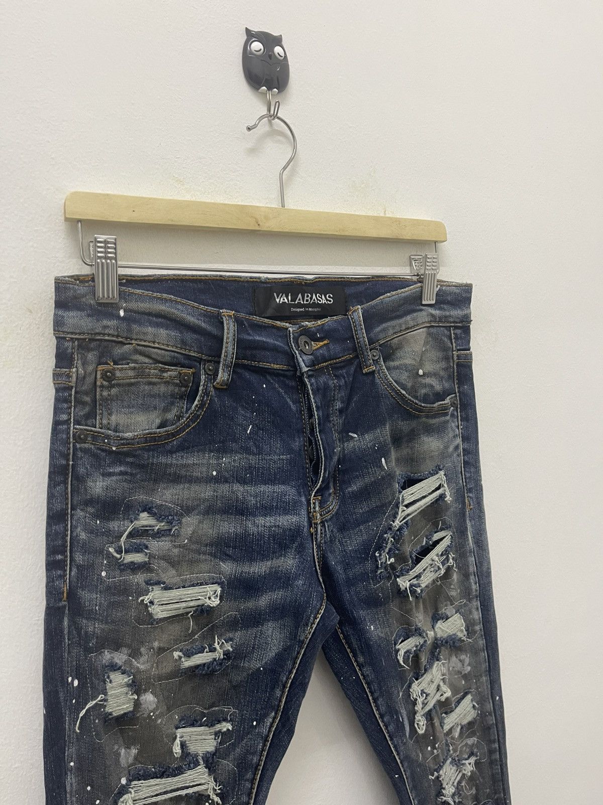 Valabasas Rare VALABASAS Paint Splatter Ripped Distressed Size US 29 - 4 Thumbnail