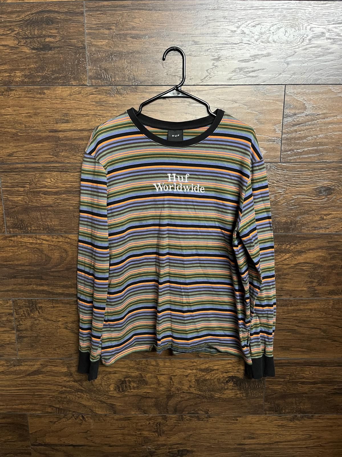 Huf HUF Worldwide Long Sleeve T-shirt - Horizontal Stripes LS -L Size US L / EU 52-54 / 3 - 1 Thumbnail