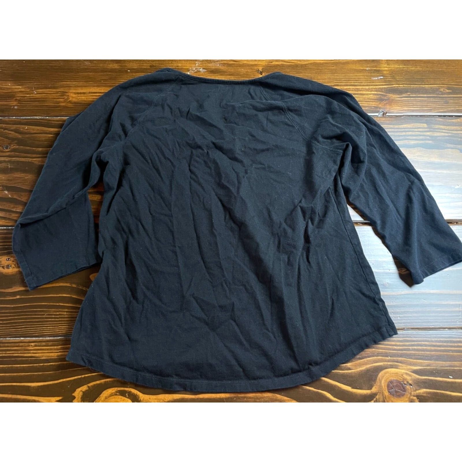 Alife Sonoma Shirt Women's Large Black Pullover ¾ Sleeve Life + Style Regular Size Large Womens Crewneck? Size L / US 10 / IT 46 - 2 Thumbnail