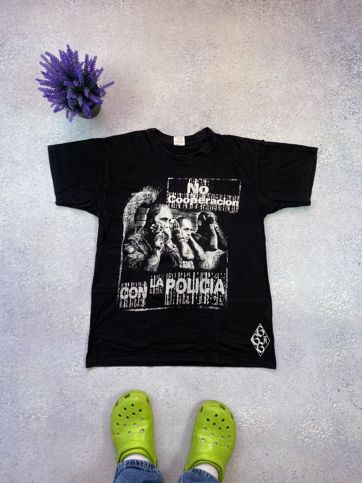 Vintage Hooligan No Cooperacion Con La Policia T-Shirt Size Medium Size US M / EU 48-50 / 2 - 2 Thumbnail