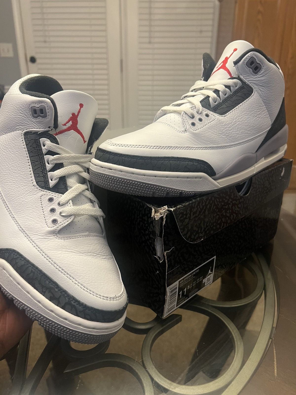Jordan Brand Jordan 3 Retro “Cement Grey” 2024 Size US 11.5 / EU 44-45 - 1 Thumbnail