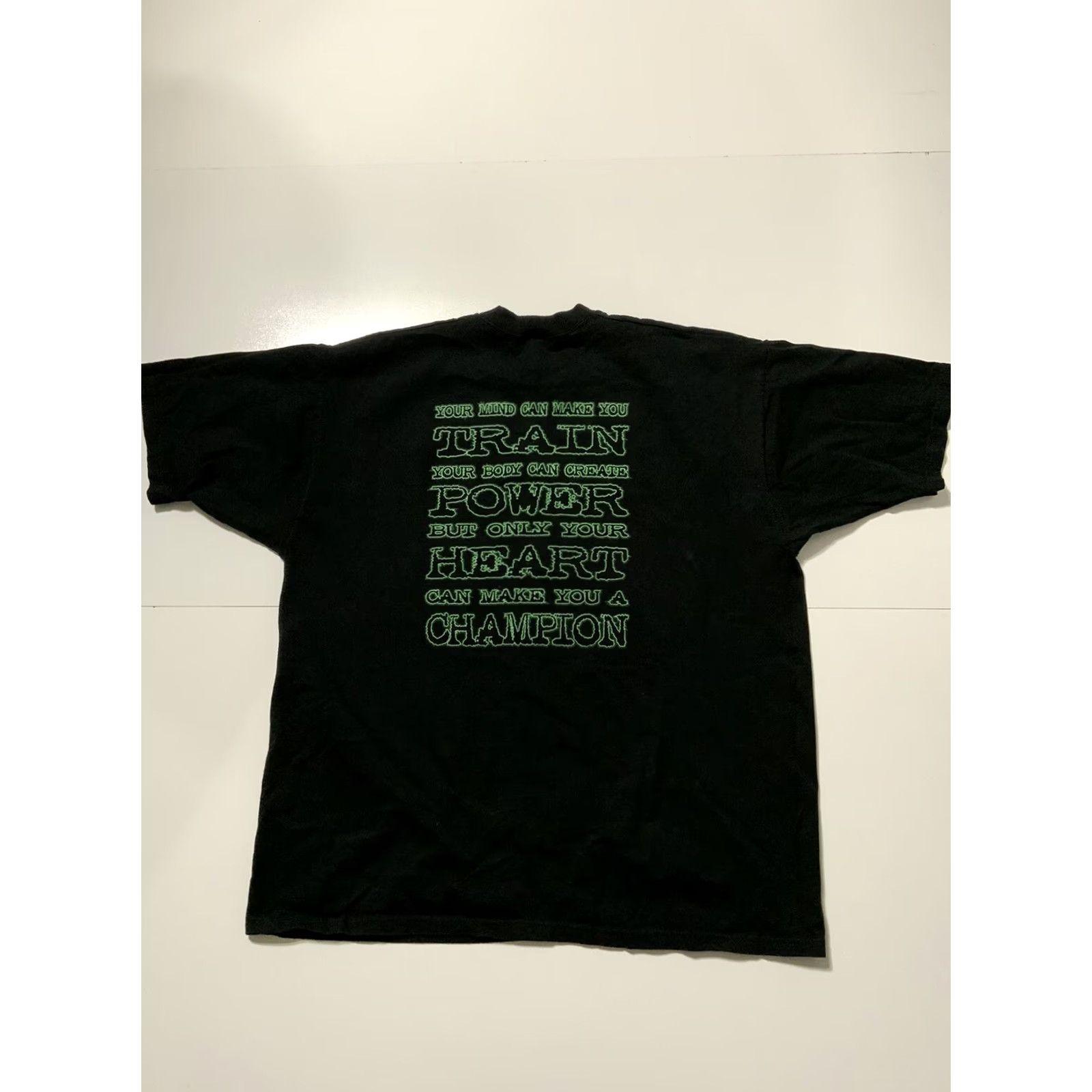 Fruit Of The Loom VINTAGE Fruit Of The Loom Heart Can Make You A Champion Boxing Gym T-Shirt XXL Black Men 2XL T-Shirt Size US XXL / EU 58 / 5 - 3 Thumbnail