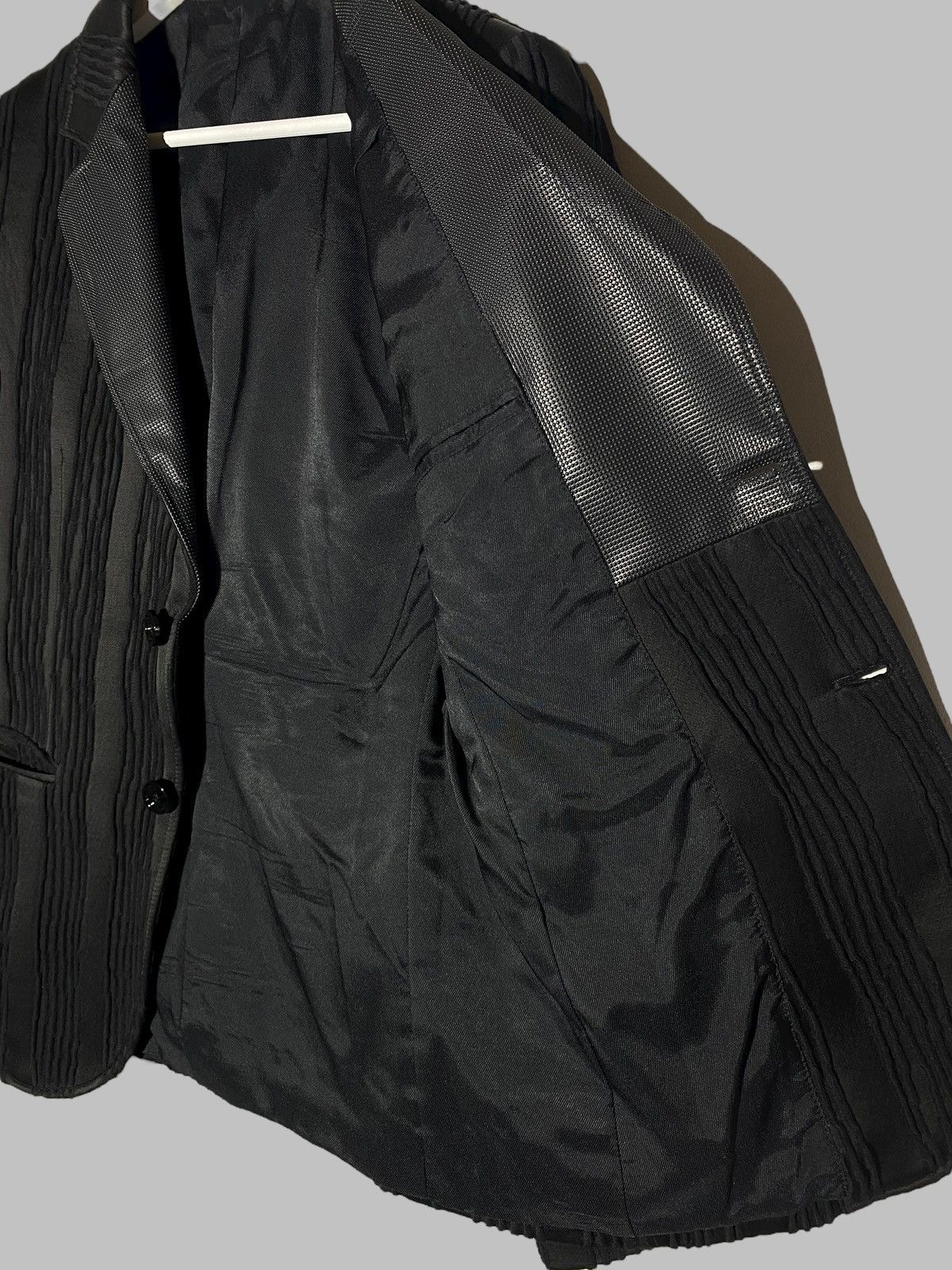 Emporio Armani Emporio Armani Johnny Line Jacquard Tailored Black Blazer Size 46R - 15 Thumbnail