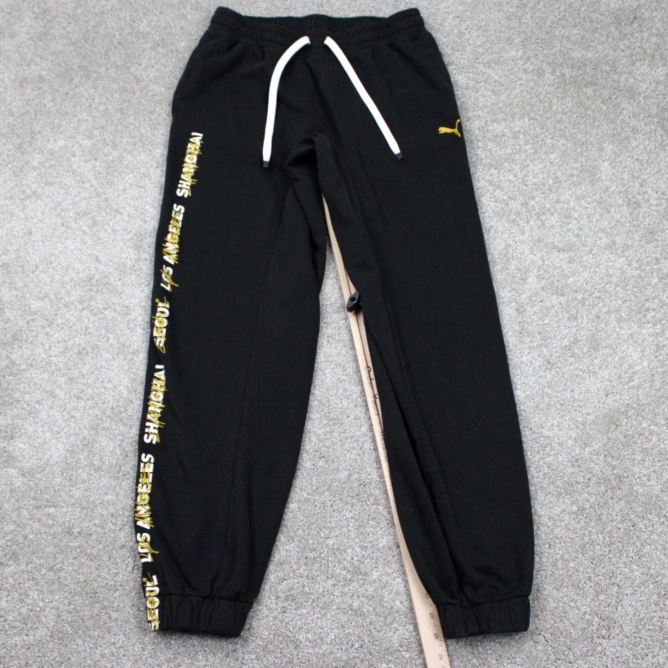 Puma Puma Gen G Esports Sweatpants Mens Medium Black Drawstring 30" Inseam Regular Fit, 100% Cotton, Solid, 90s Theme, Men's Activewear Pants Size US 31 - 4 Thumbnail