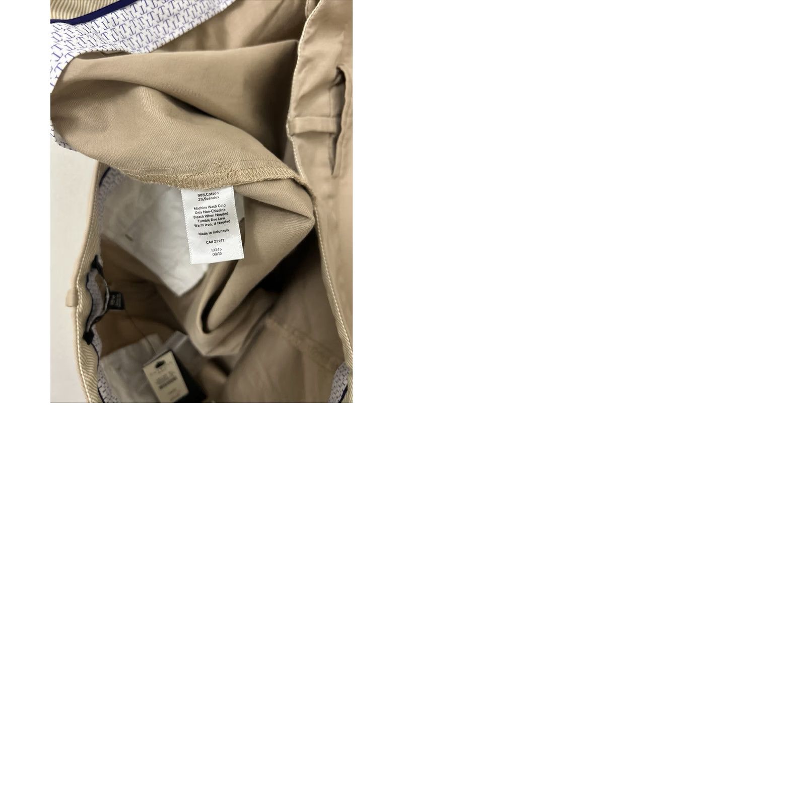 Talbots Talbots Heritage Pants Womens Sz 18W Tan Khaki Stretch Cotton Chino NWT 0 MSRP Size 40" / US 18 - 9 Thumbnail