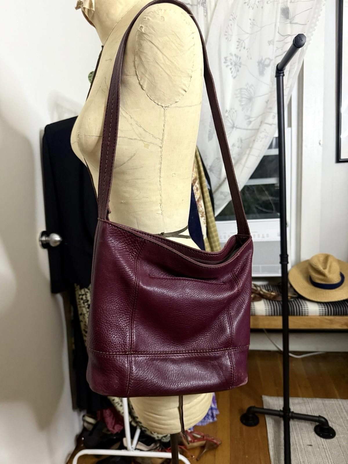 The Sak The Sak Genuine Leather De Young Crossbody Burgundy Wine Size ONE SIZE - 4 Thumbnail