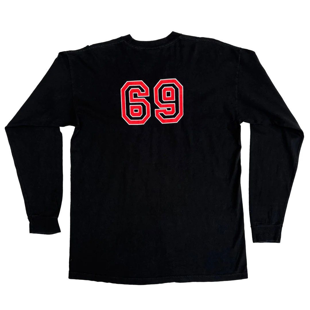 Vintage Pornstar 1990 90s Vintage 69 Baseball Rare L/S Logo T-Shirt Size US XL / EU 56 / 4 - 2 Thumbnail