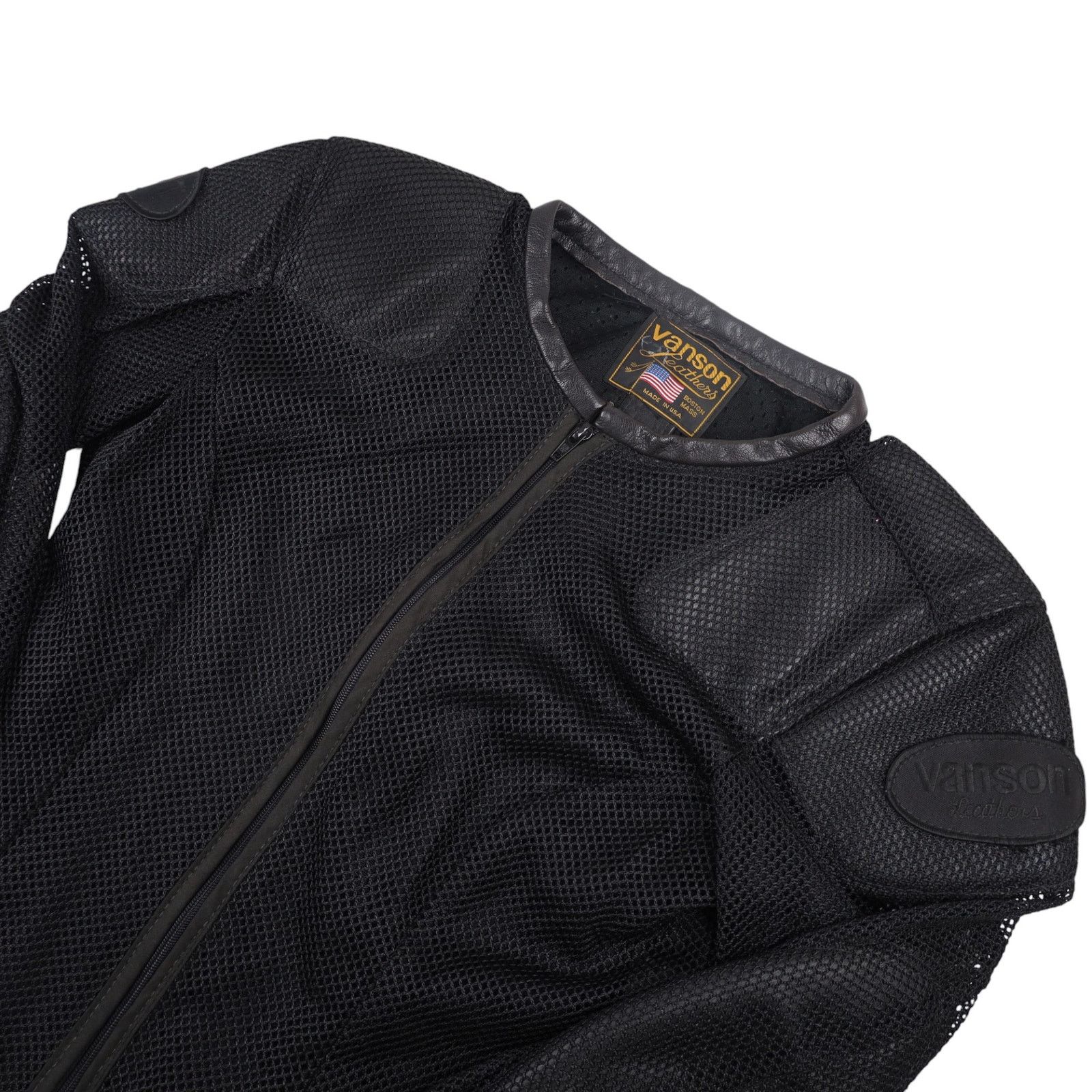 Vanson Leathers × Vintage Vintage Vanson Leathers Mesh Armor Padded Riding Jacket Size US S / EU 44-46 / 1 - 2 Thumbnail