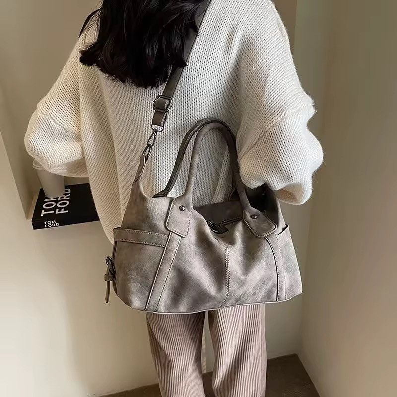 Other Retro Vintage Style PU Leather Khaki Shoulder Crossbody Bag Size ONE SIZE - 2 Thumbnail