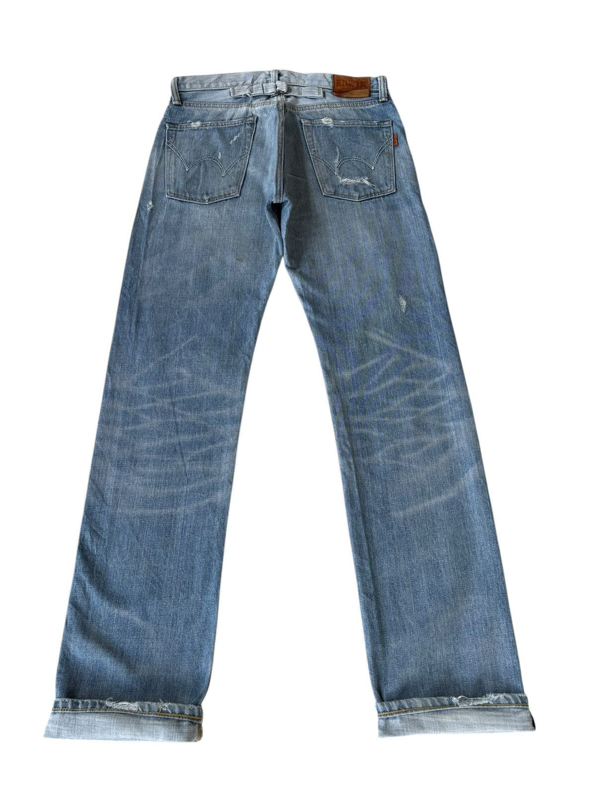 Kapital 💥EDWIN 505zx SELVEDGE DENIM BUCKLE BACK BLUE WASH JEANS Size US 30 / EU 46 - 3 Thumbnail