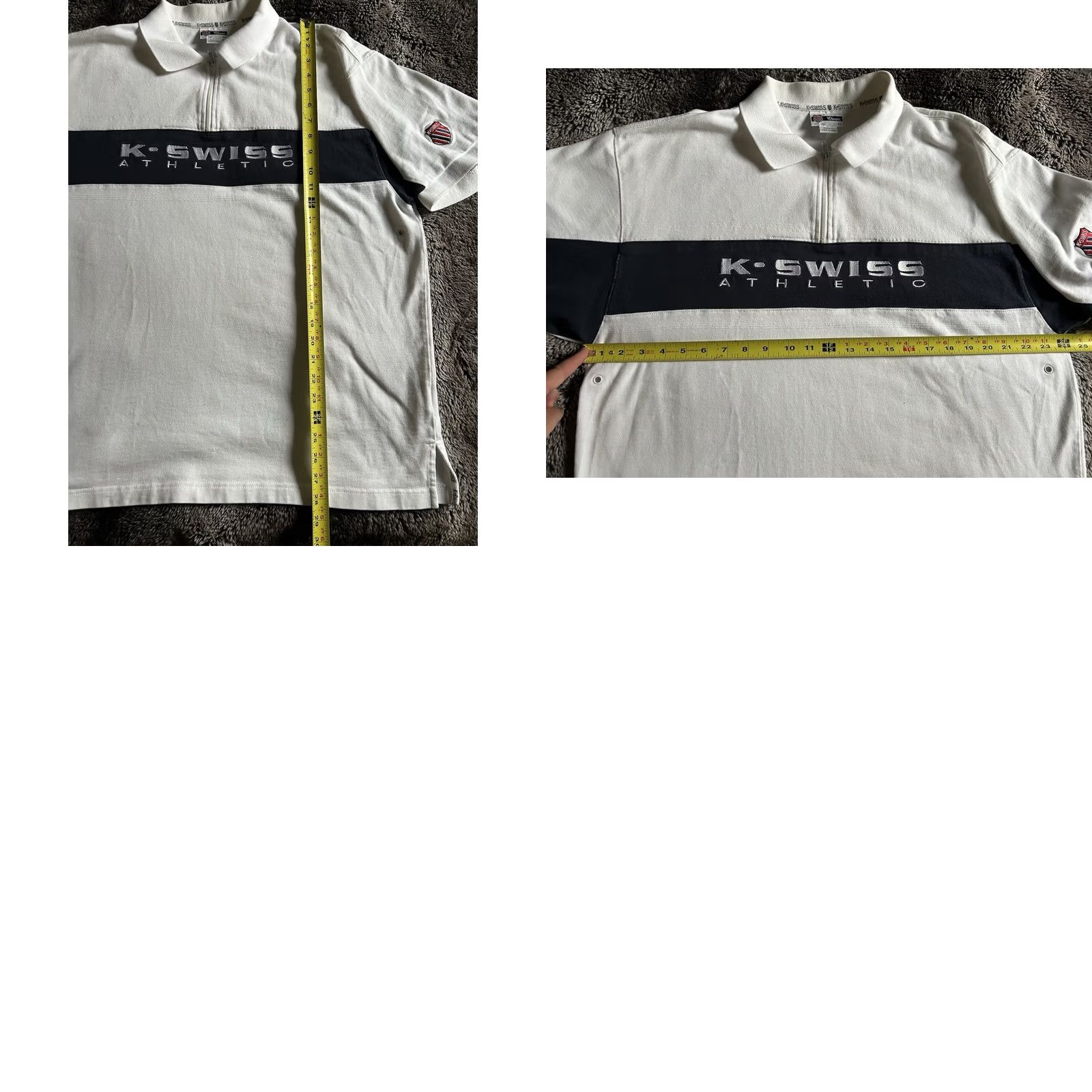 K-Swiss VINTAGE K-Swiss Athletic Polo Shirt 1/4 Zip XL Embroidered Letters 90s Tennis Mens Size US XL / EU 56 / 4 - 8 Thumbnail