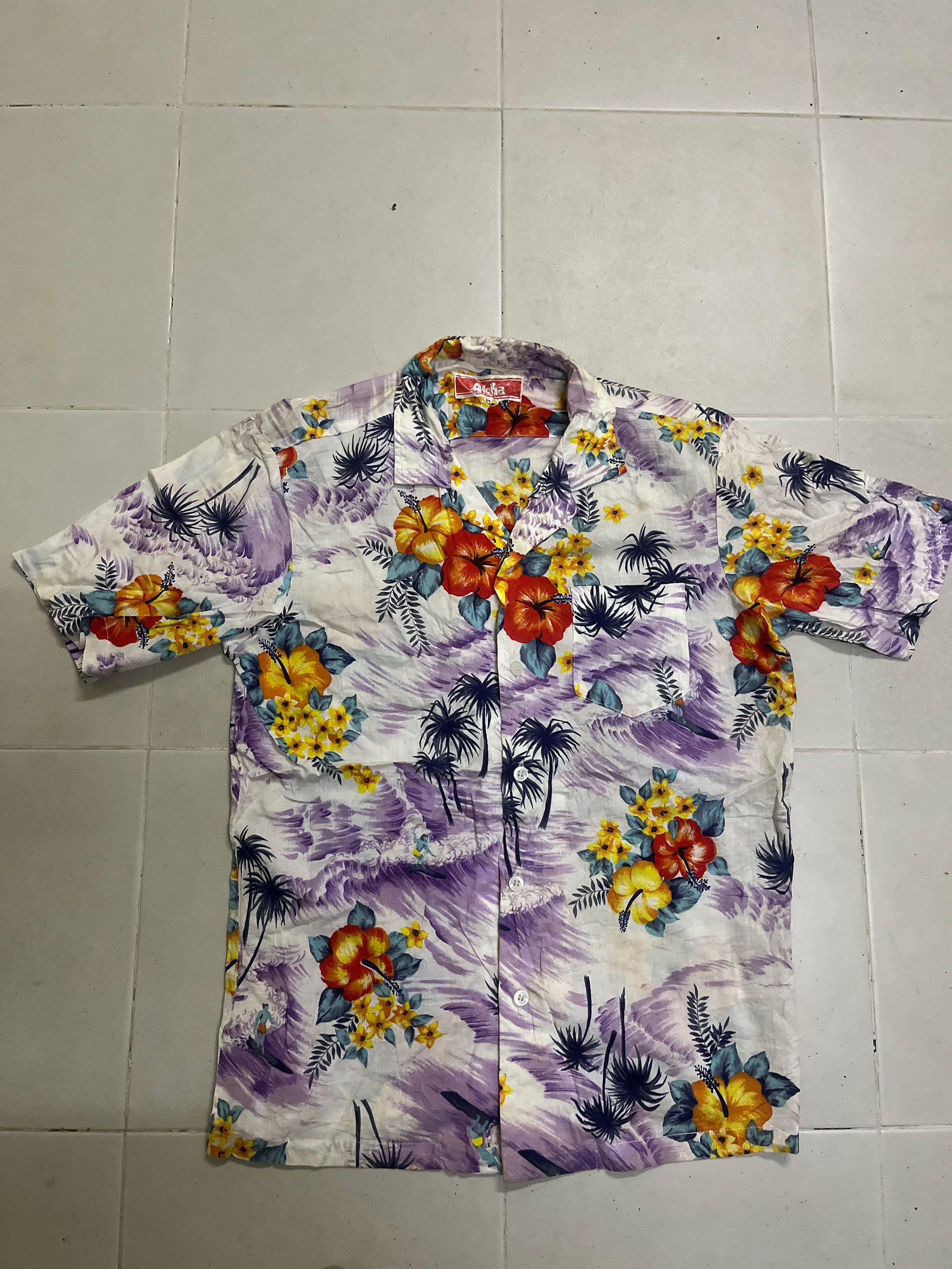 Sci-Fi Fantasy Vintage Aloha Hawaii Hawaiian Short Sleeve 70s 80s Size US M / EU 48-50 / 2 - 1 Thumbnail