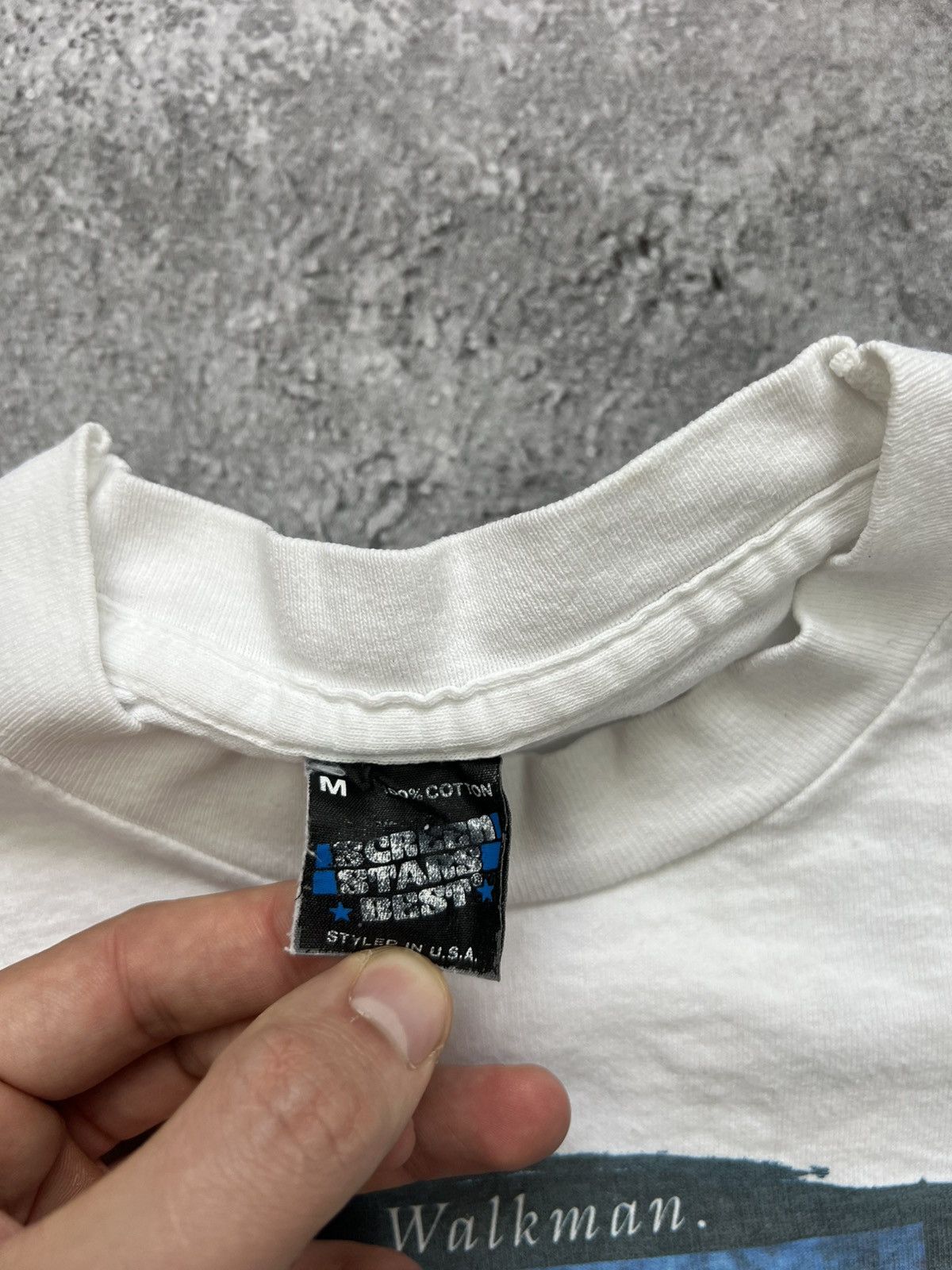 Vintage Walkman PAX White T Shirt Tee Mens Vintage 90s Size US M / EU 48-50 / 2 - 7 Thumbnail