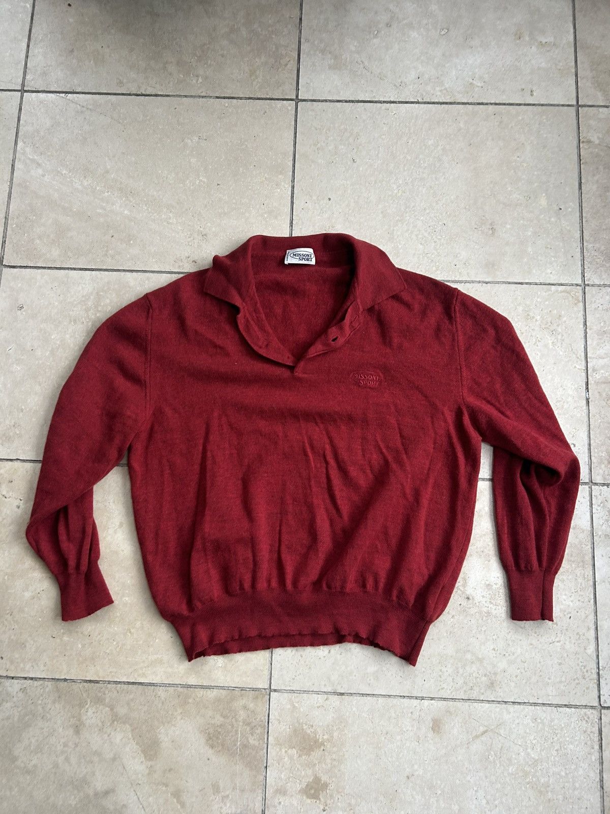 Missoni Missoni sport red vintage wool long sleeved polo Size US M / EU 48-50 / 2 - 1 Thumbnail