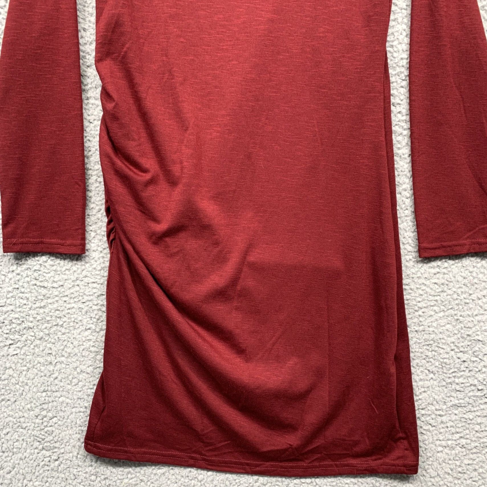 Vintage BTFBM Dress Women's M Burgundy Left Side Gathered Inner Slip High Quality NWT Dress Size M / US 6-8 / IT 42-44 - 6 Thumbnail