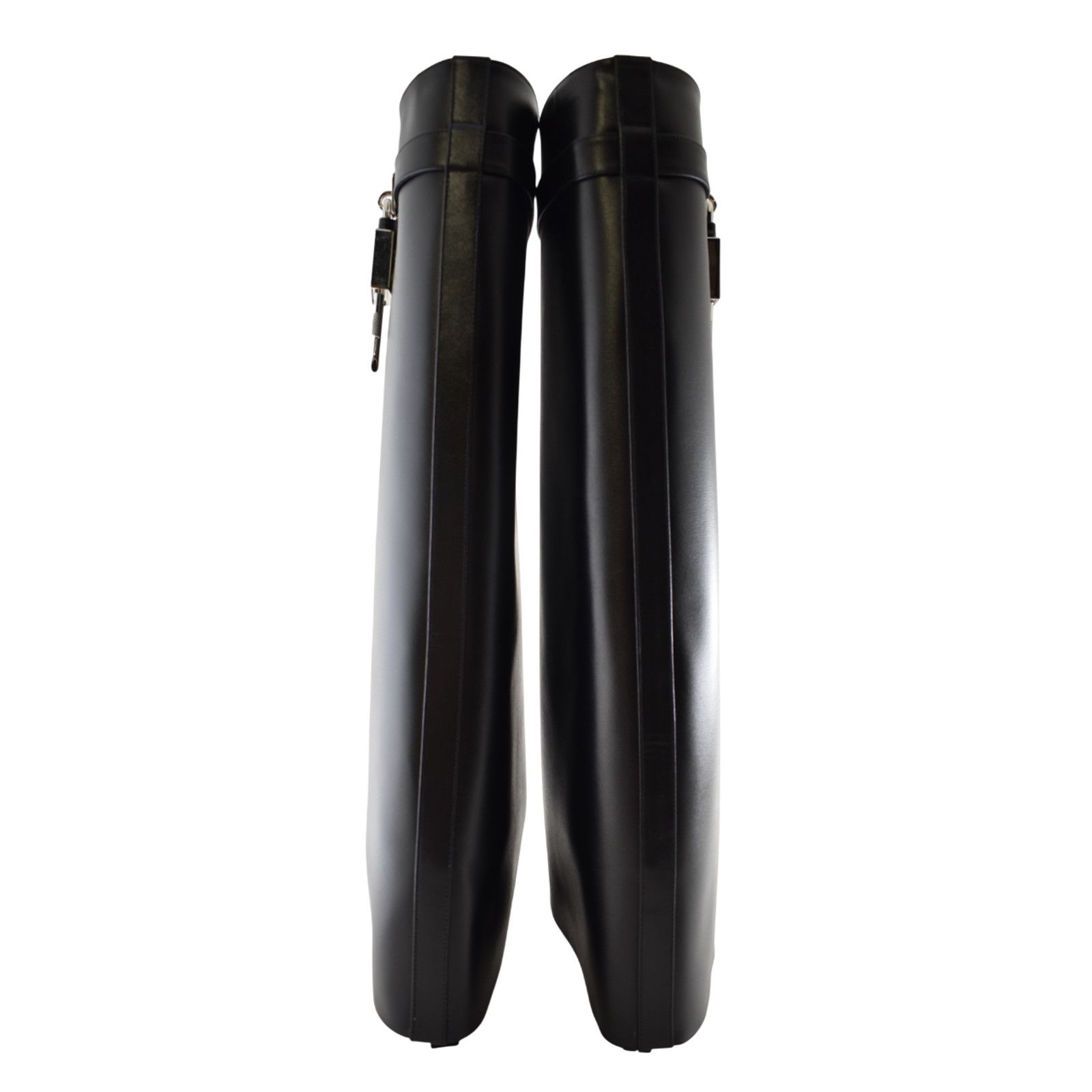 Givenchy Givenchy Shark Lock Pant Black Leather Knee High Boots 42 Size US 12 / IT 42 - 14 Thumbnail
