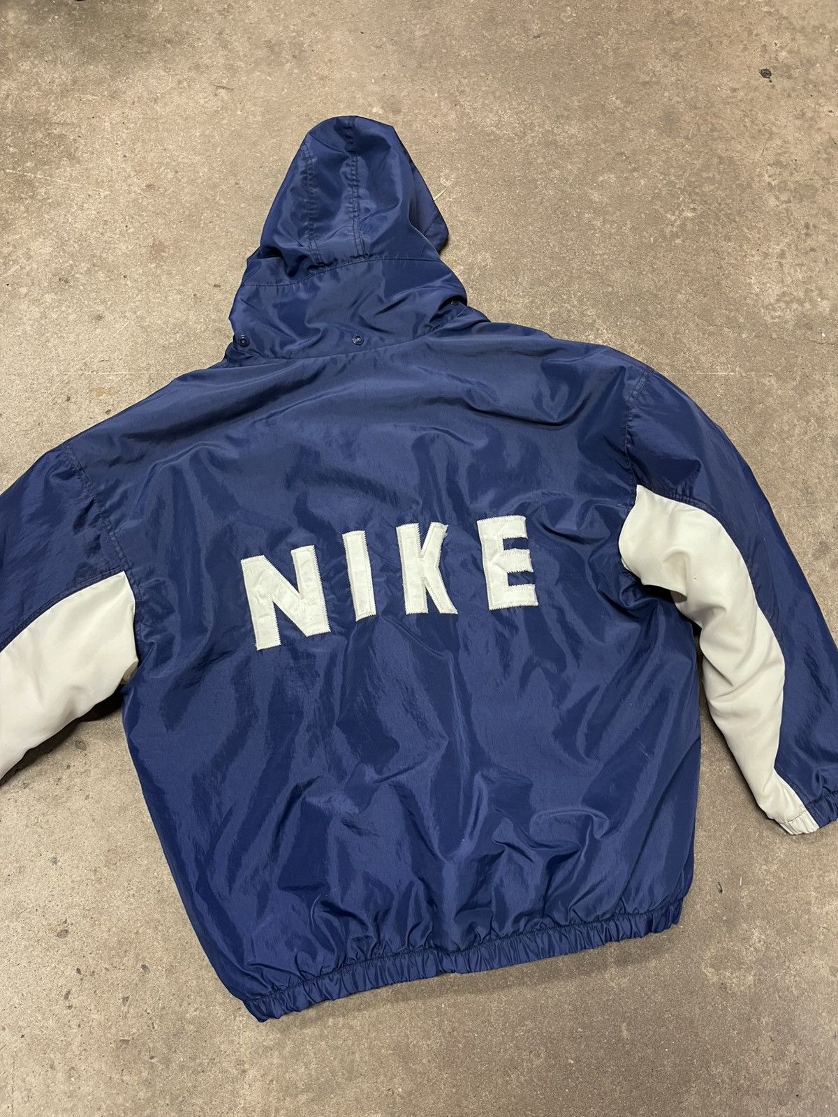 Nike Vintage Nike Puffer 90’s Spell Out Big Logo Swoosh Jacket Size US XL / EU 56 / 4 - 1 Thumbnail