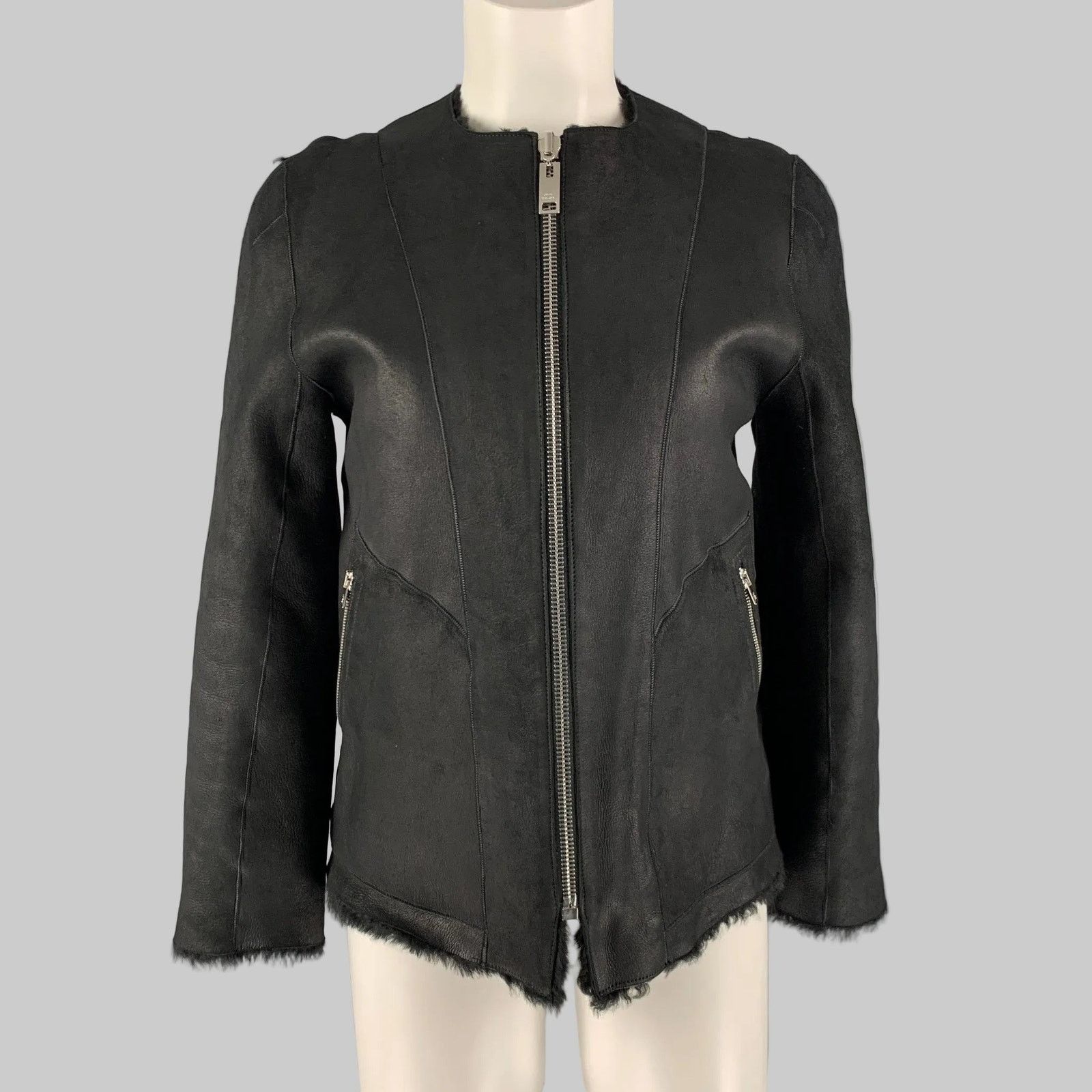 Isabel Marant ISABEL MARANT 6 Black Leather Shearling Reversible Jacket Size S / US 4 / IT 40 - 1 Thumbnail