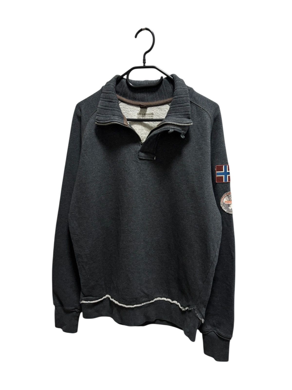Napapijri Napapijri Sweatshirt Pullover Half Zip GorpCore Style Size L Size US L / EU 52-54 / 3 - 1 Thumbnail