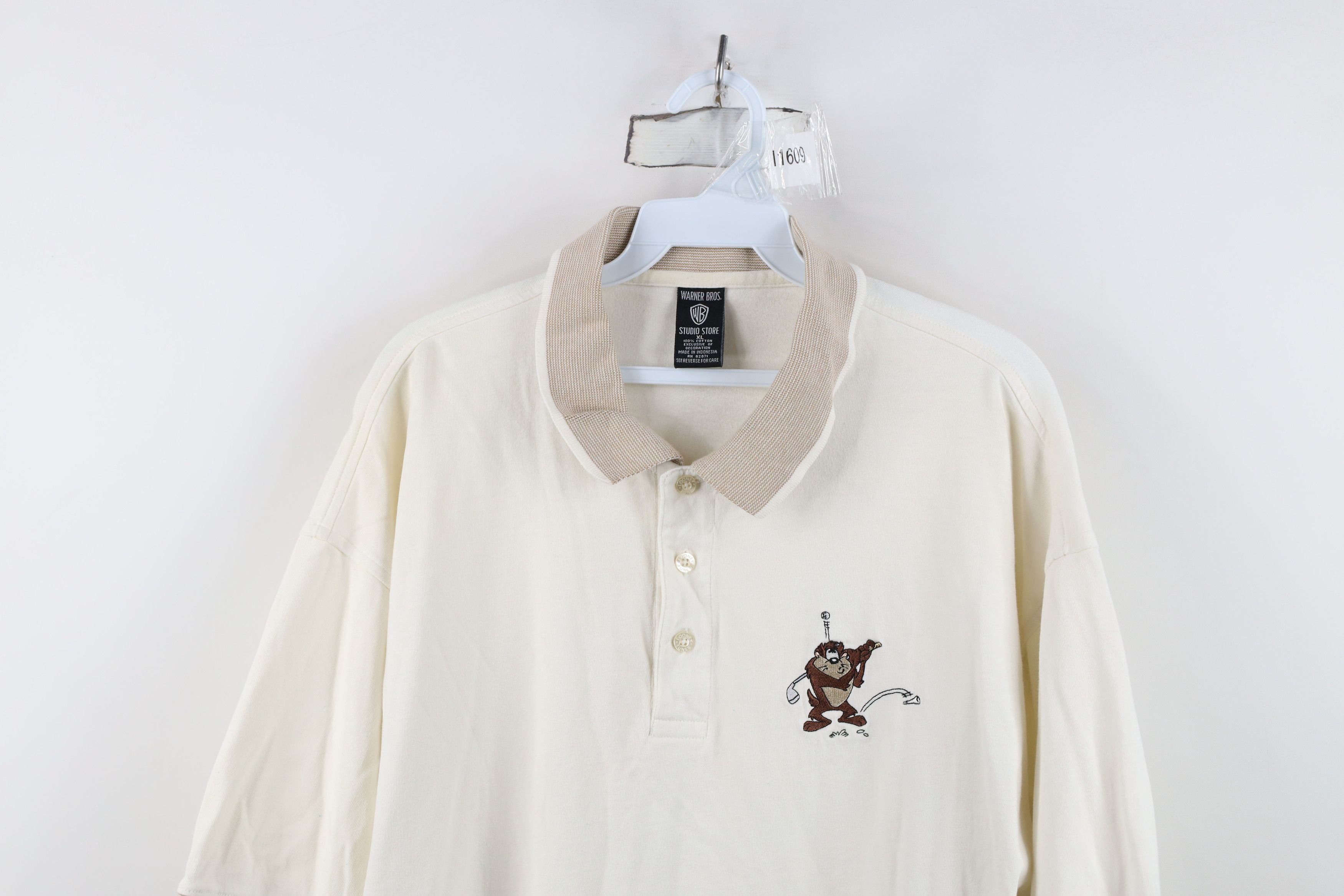 Vintage Vintage 90s Warner Bros Tazmanian Devil Taz Golf Polo Shirt Size US XL / EU 56 / 4 - 2 Thumbnail
