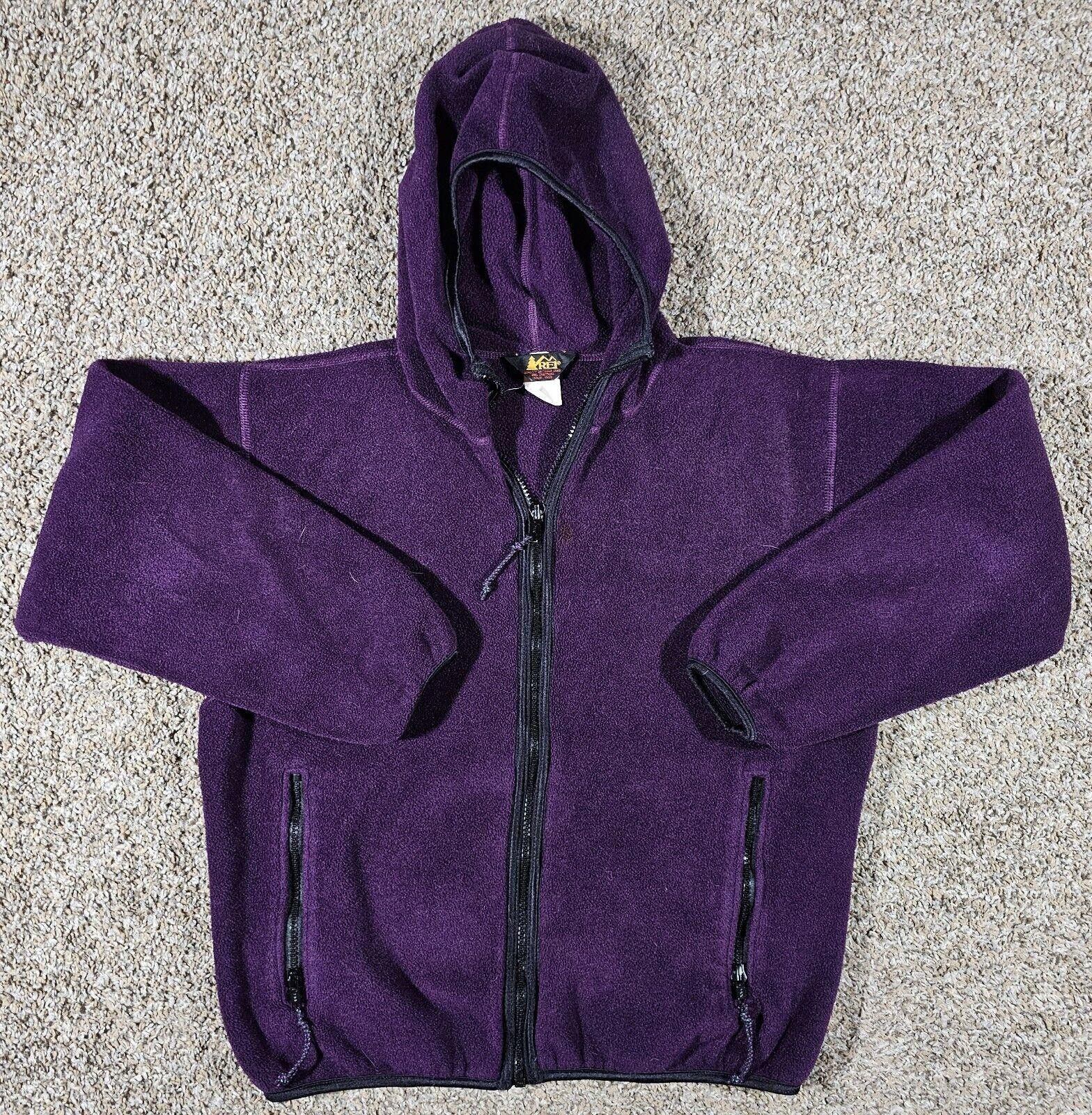 Rei REI Jacket Unisex XS Full Zip Hoodie Purple Fleece Pockets Size XS / US 0-2 / IT 36-38 - 1 Thumbnail