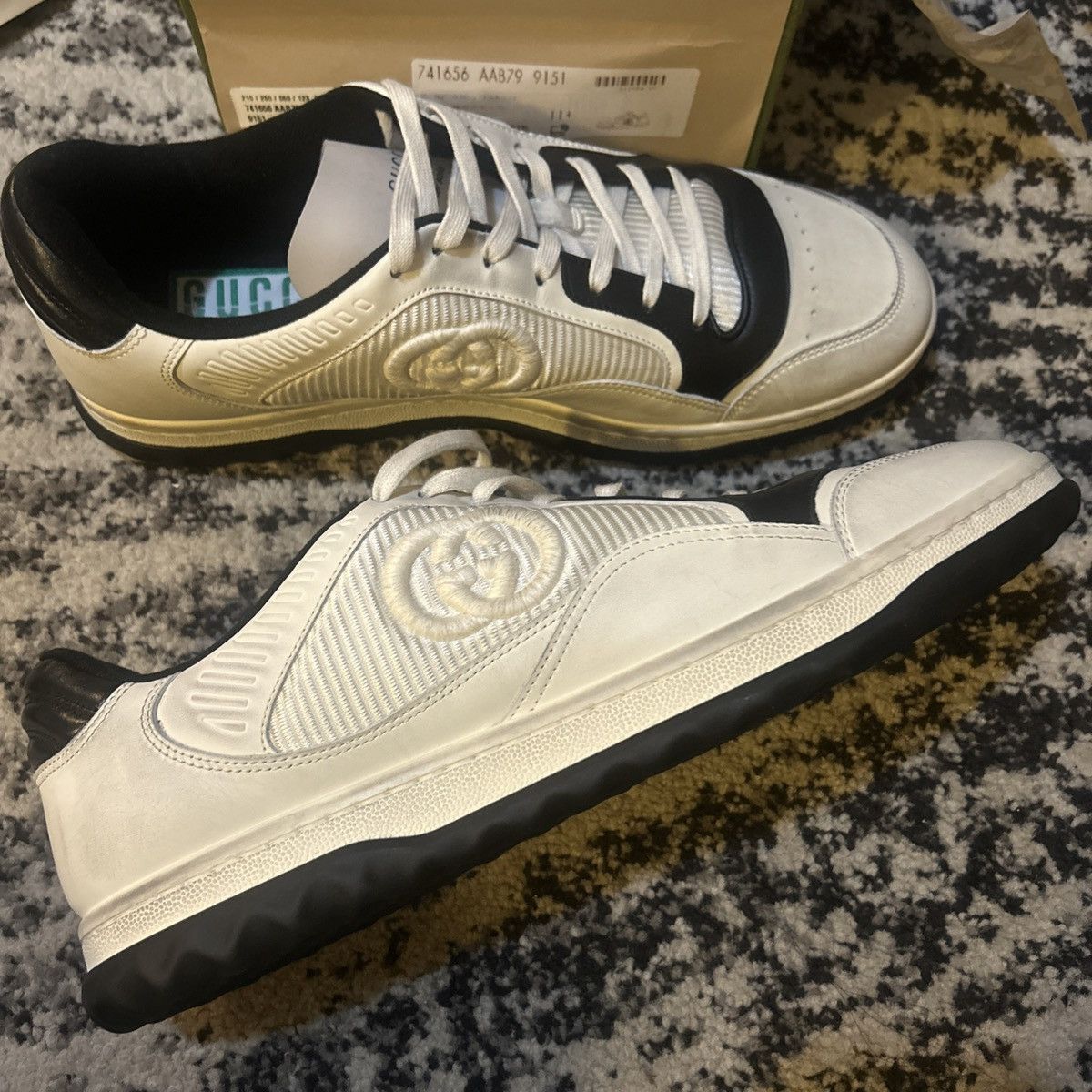 Gucci Gucci Mac80 Sneaker Off White Black Size US 11.5 / EU 44-45 - 4 Thumbnail