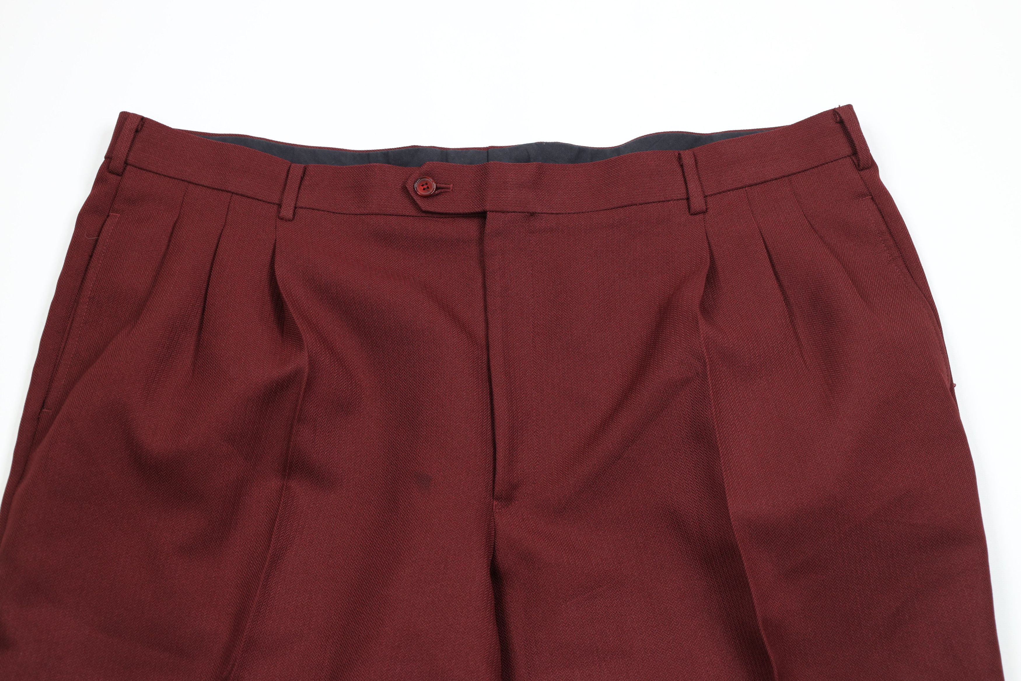 Vintage Vintage 90s Streetwear Knit Wide Leg Chino Pants Red Size US 44 / EU 60 - 2 Thumbnail