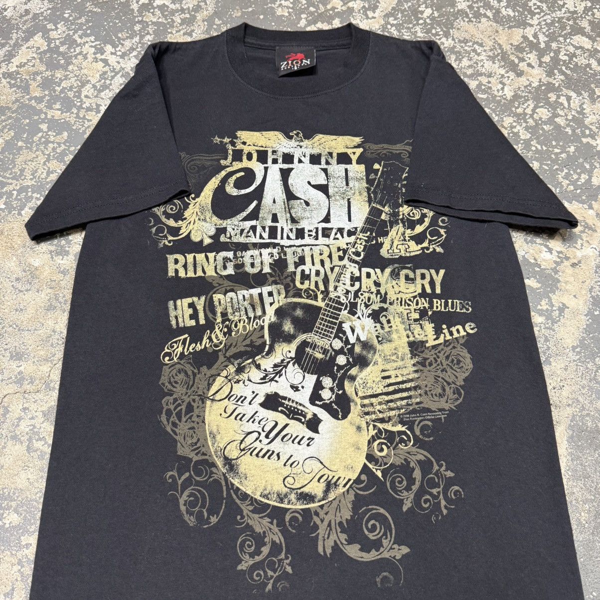 Band Tees Vintage Johnny Cash Black And Gold Zion Tshirt Size US S / EU 44-46 / 1 - 6 Thumbnail