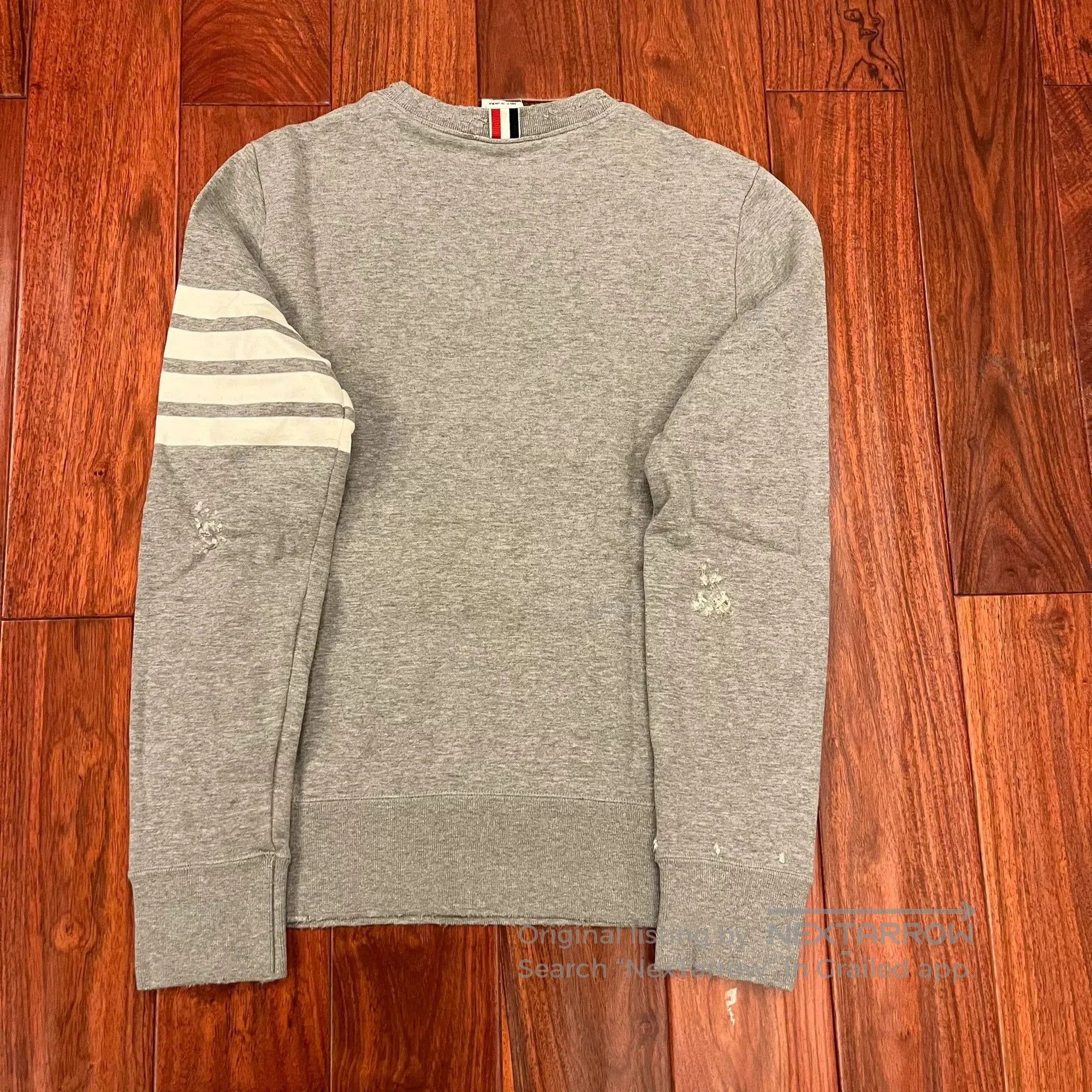 Thom Browne Thom Browne Distressed Gray Pullover Hoodie. Size US S / EU 44-46 / 1 - 2 Thumbnail