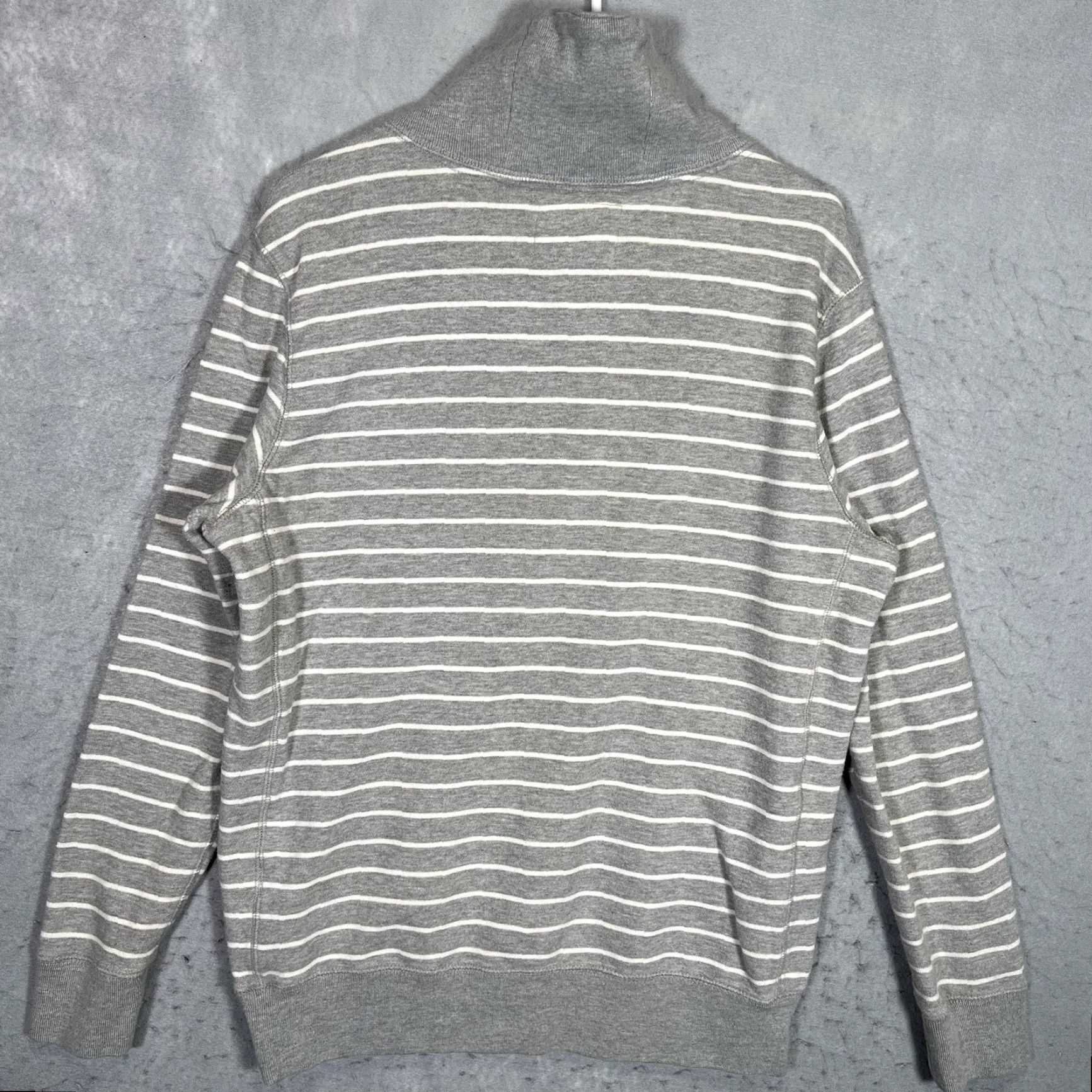 American Eagle Outfitters American Eagle Outfiters Sweatshirt Shawl Collar Striped Adult Medium Gray A1 Size US M / EU 48-50 / 2 - 8 Thumbnail