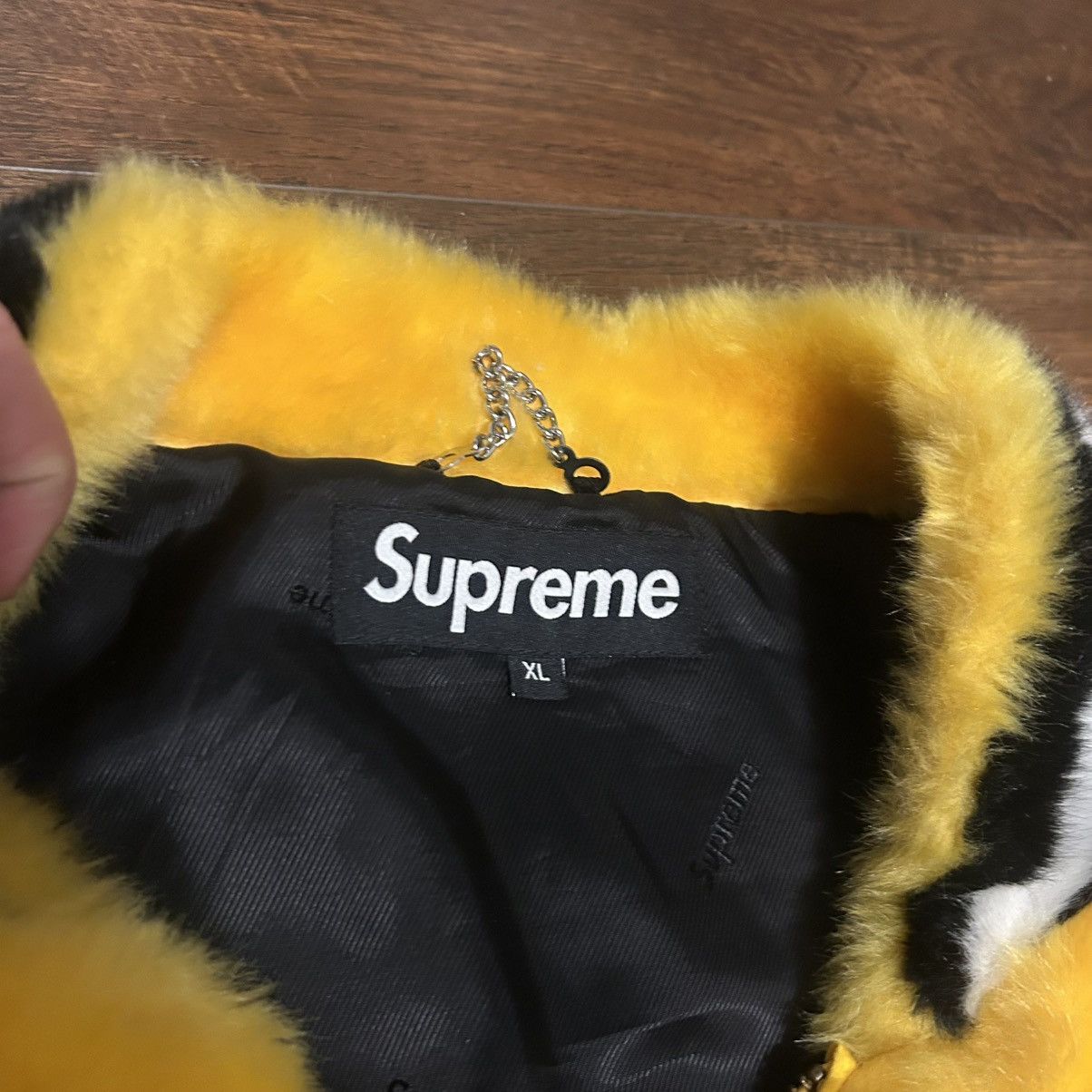 Supreme Supreme SS20 Faux Fur Varsity Jacket Yellow Size US XL / EU 56 / 4 - 4 Thumbnail
